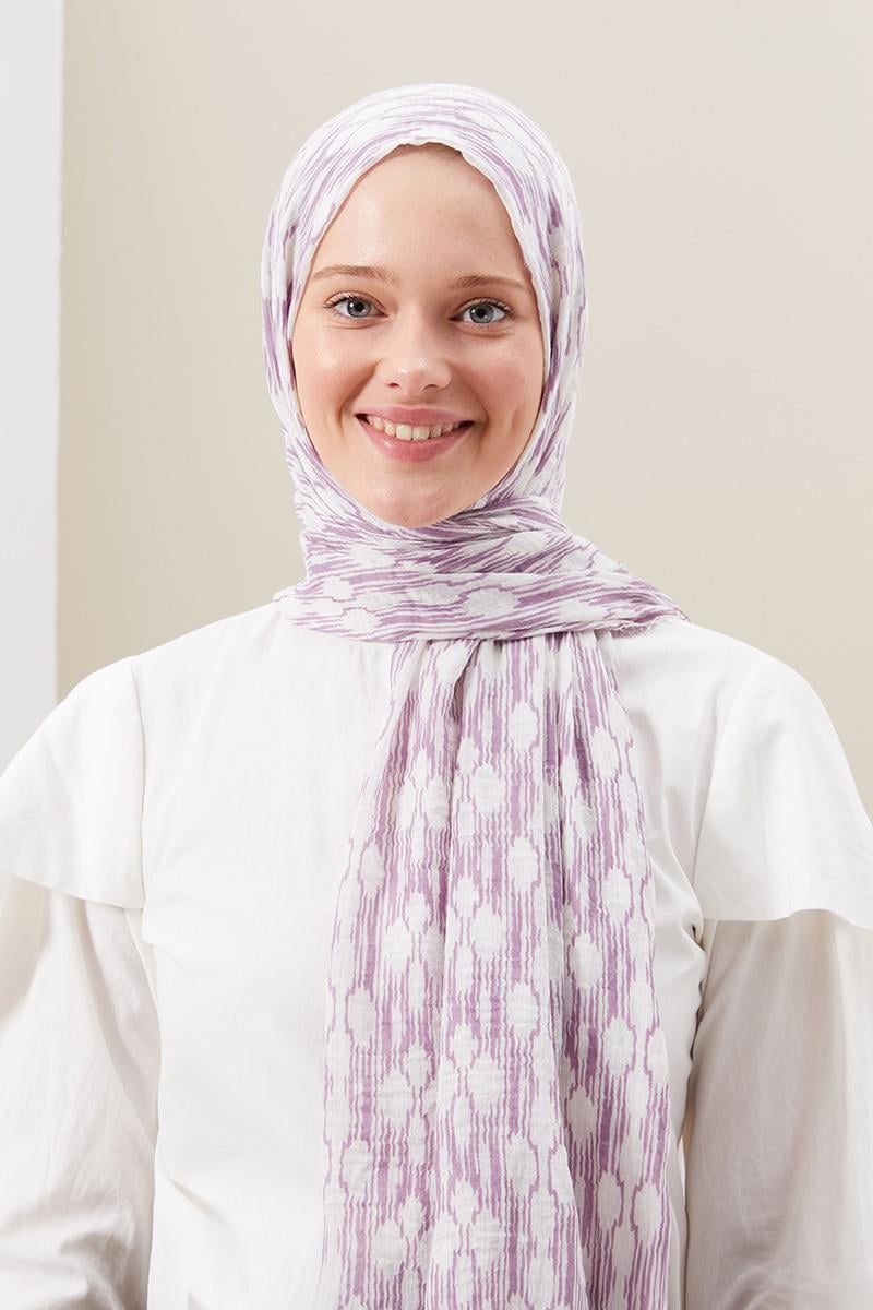 Fivescarf Açık Eflatun Bulut Comfort Line Şal