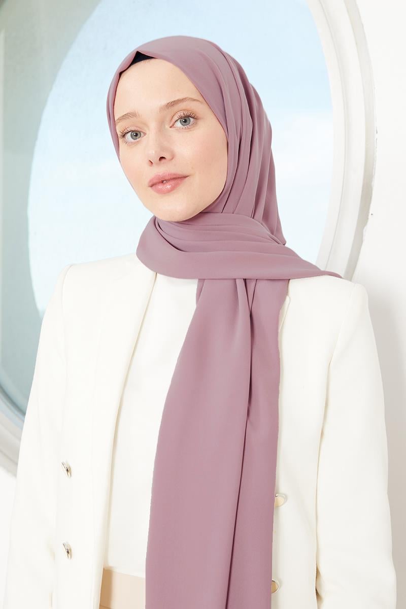 Fivescarf Açık Eflatun Medine İpeği Şal