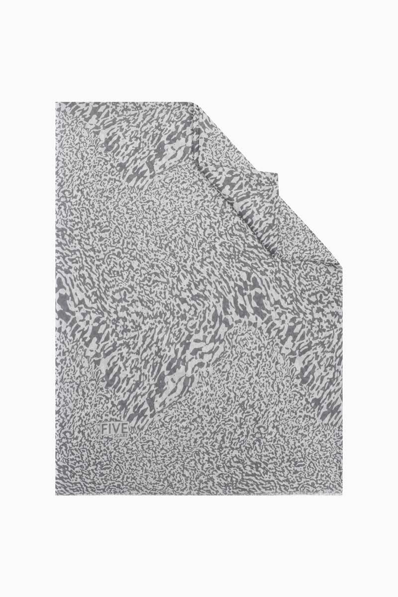 Fivescarf Açık Gri Relax Ebruli Desen Şal