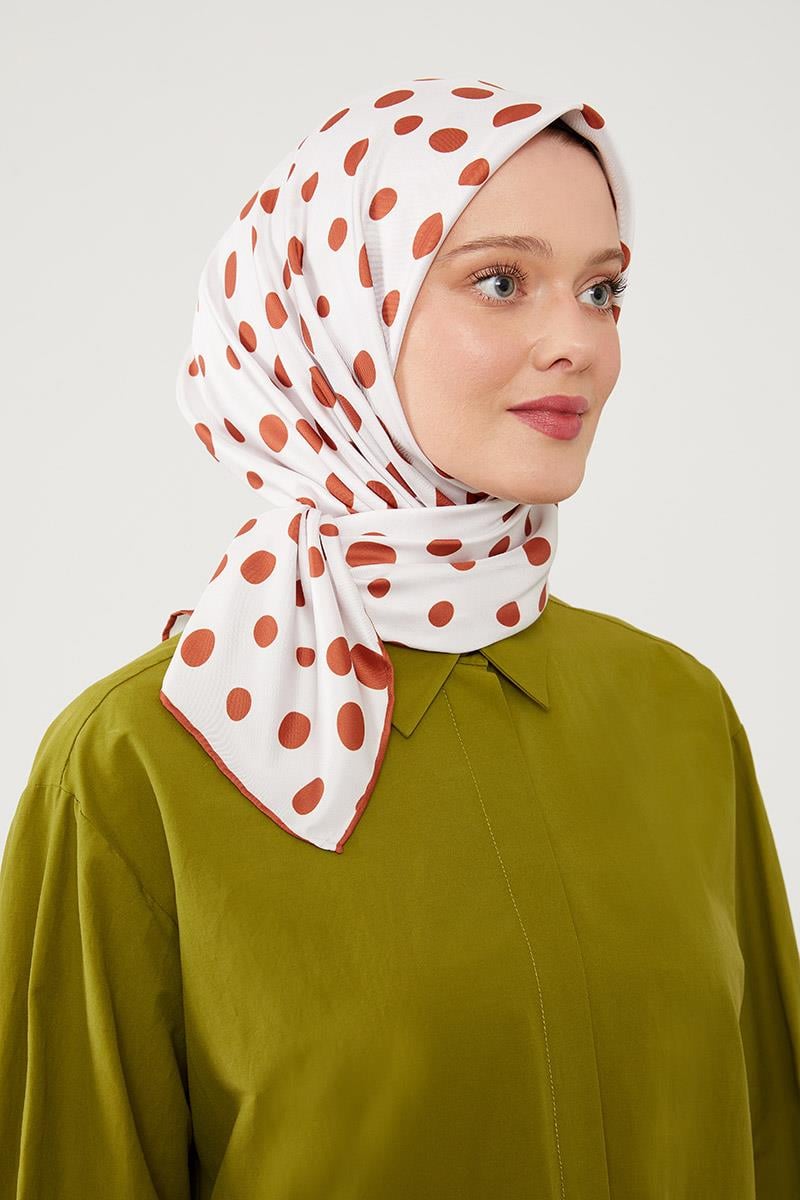 Fivescarf Açık Kahverengi Twill Digital Eşarp
