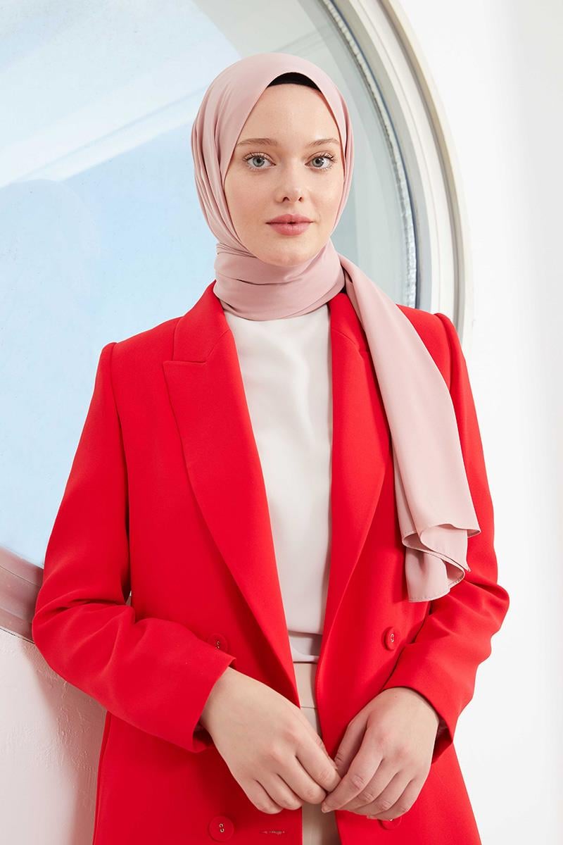 Fivescarf Açık Pembe Medine İpeği Şal