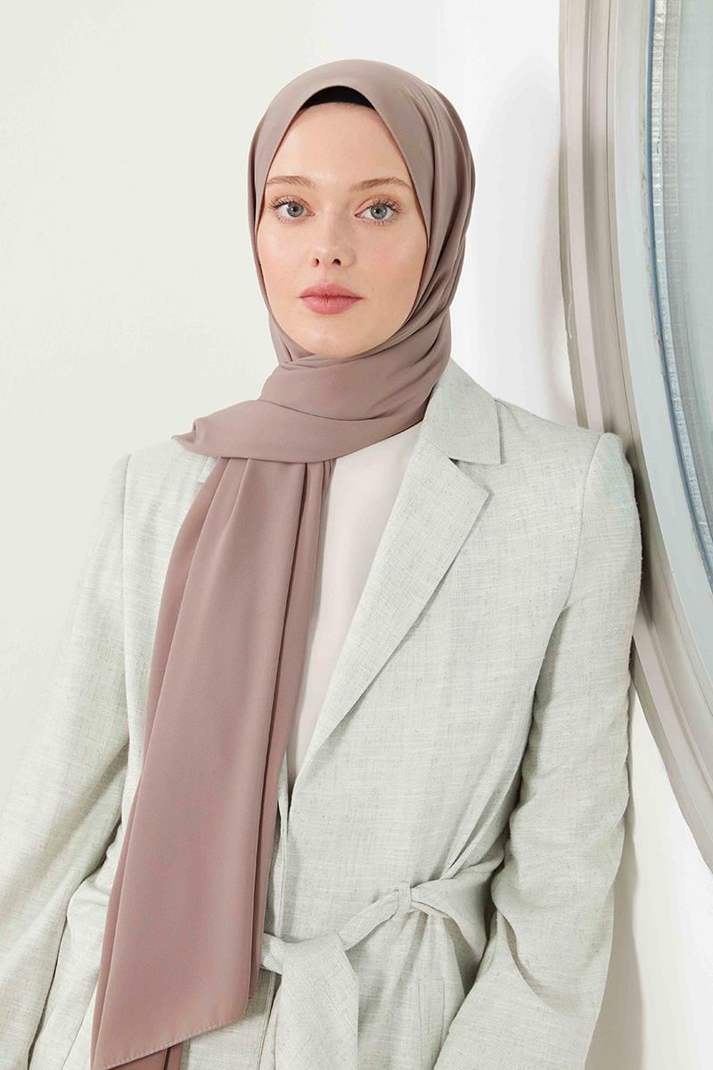 Fivescarf Açık Somon Medine İpeği Şal