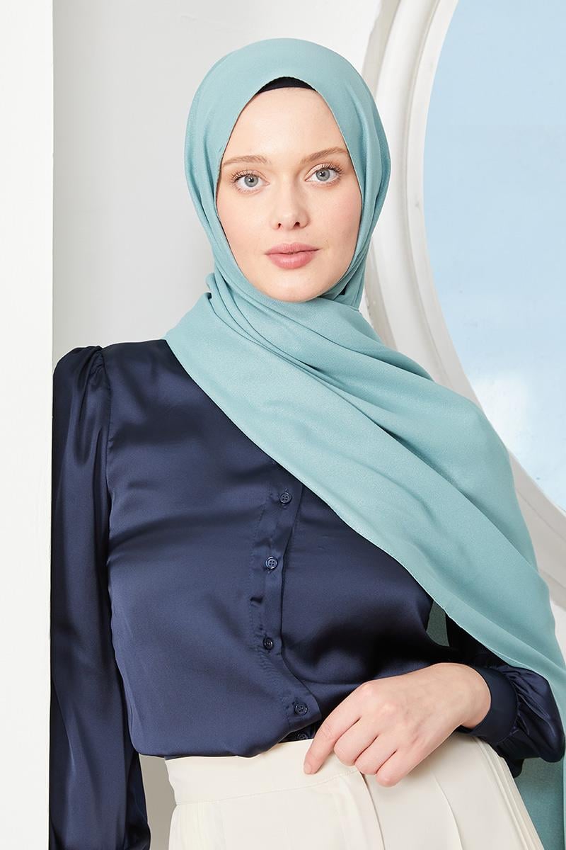 Fivescarf Açık Yeşil Simli Otto Abiye Şal