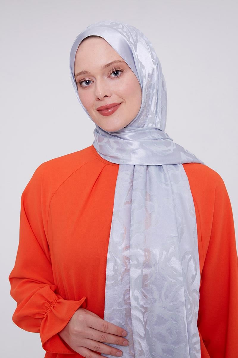 Fivescarf Bebe Mavisi Gül Desen Deluxe Devore Şal