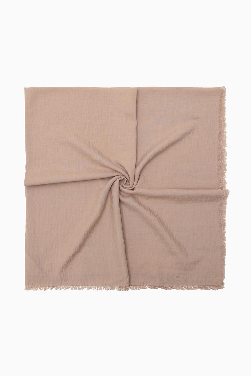 Fivescarf Bej Maxi Cotton Eşarp