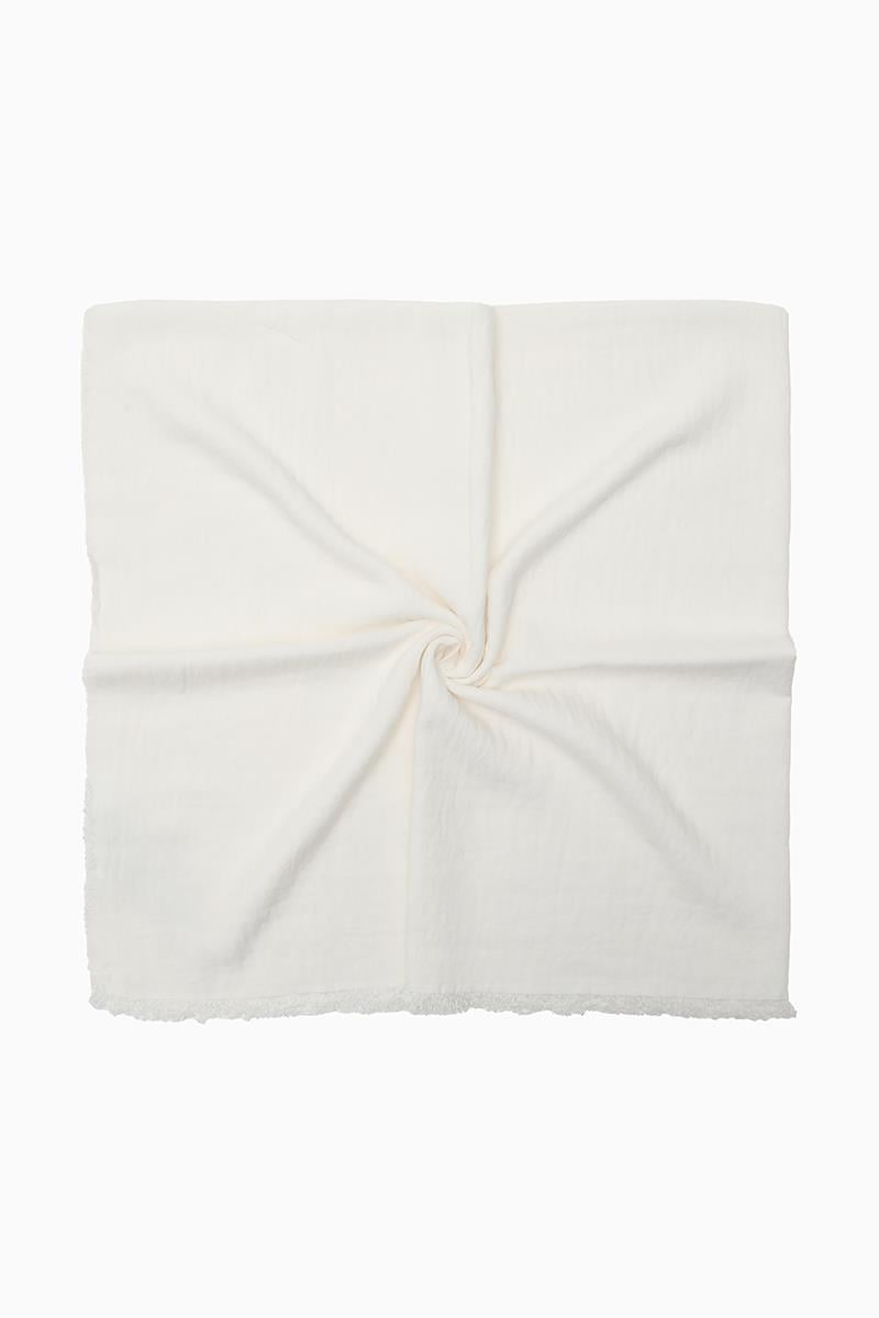 Fivescarf Beyaz Maxi Cotton Eşarp