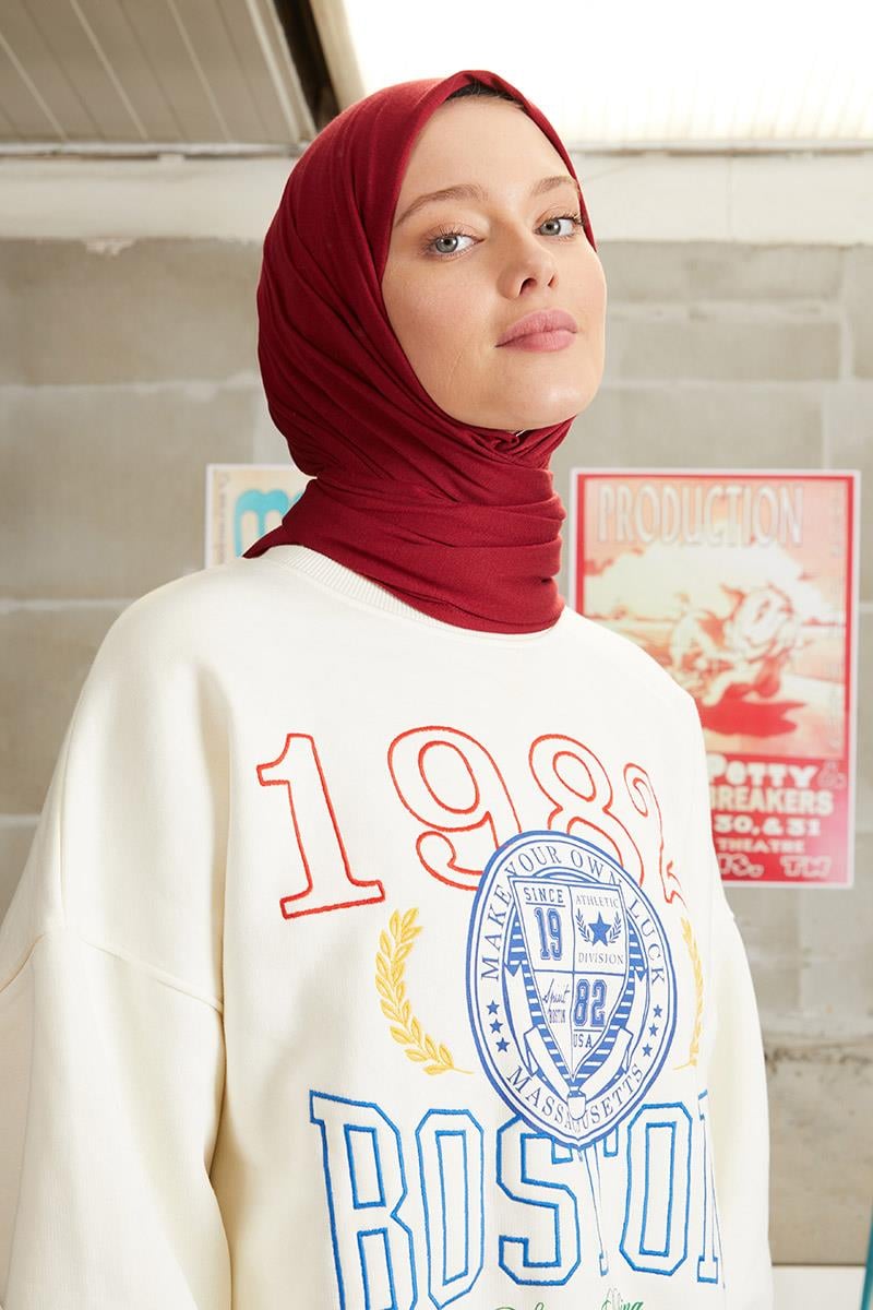 Fivescarf Bordo Five Penye Şal
