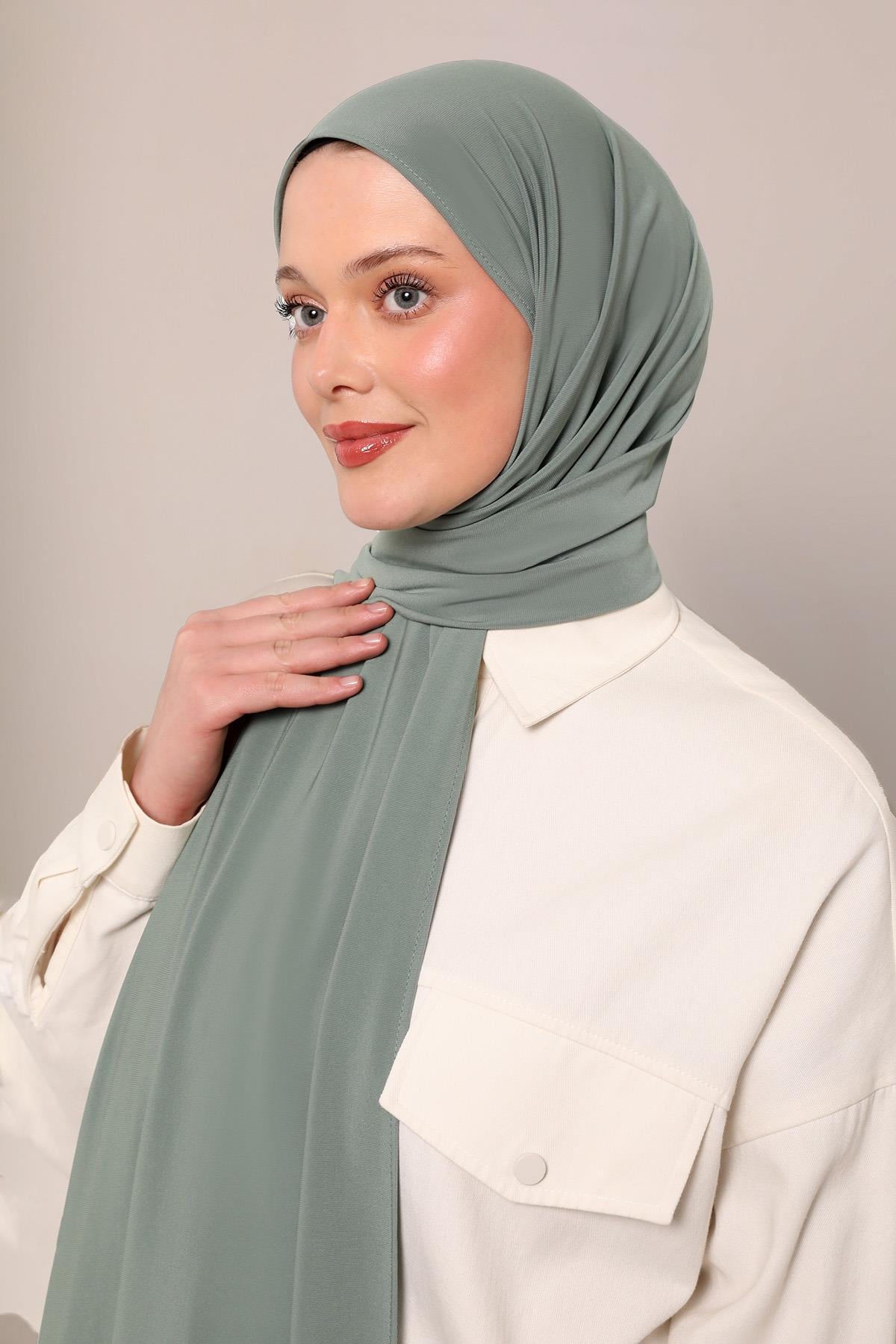 Fivescarf Çağla Yeşili Düz Premium Jersey Şal