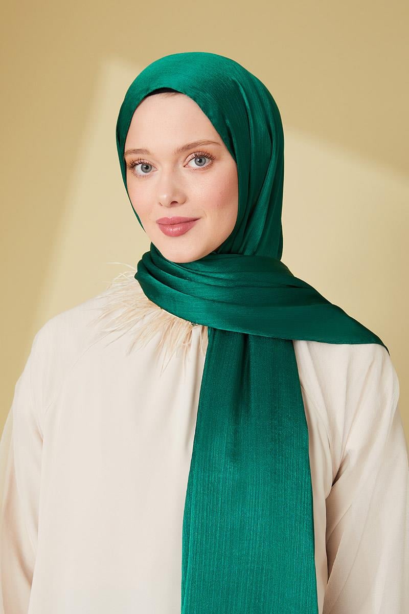 Fivescarf Çimen Yeşili Janjan Abiye Şal