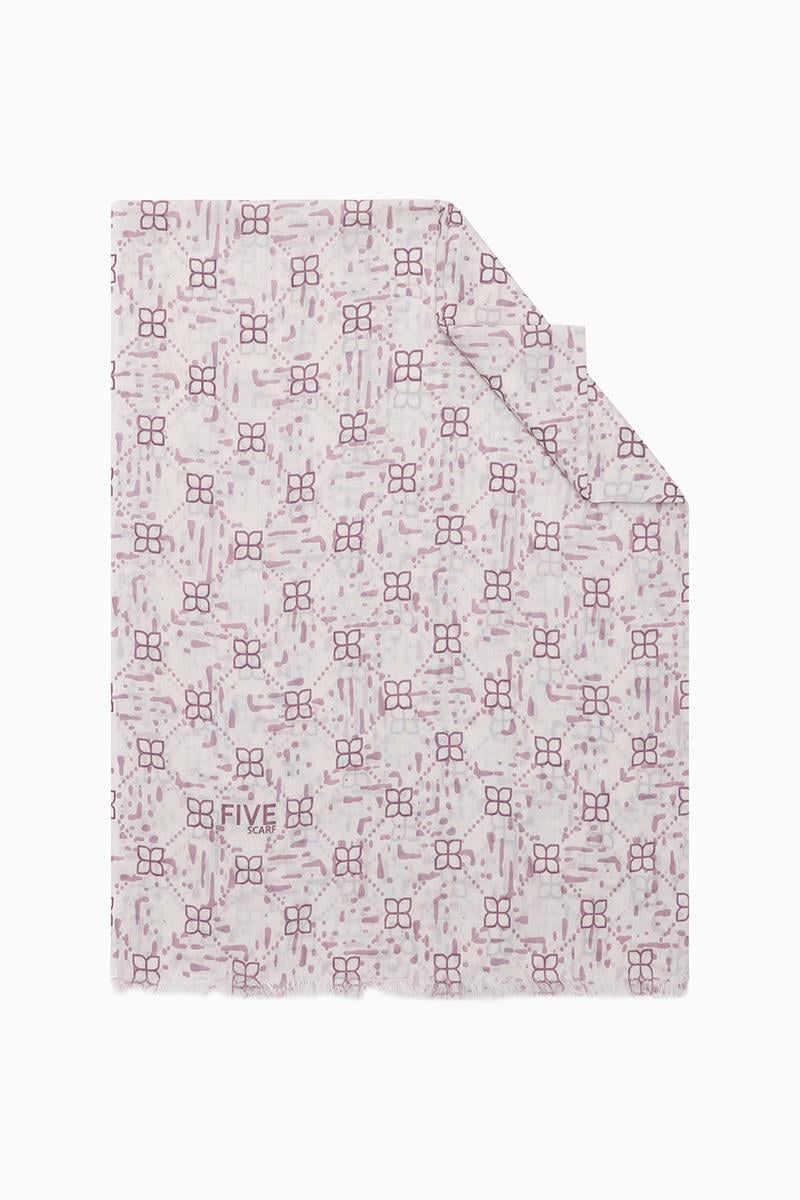Fivescarf Eflatun Relax Yaprak Şal