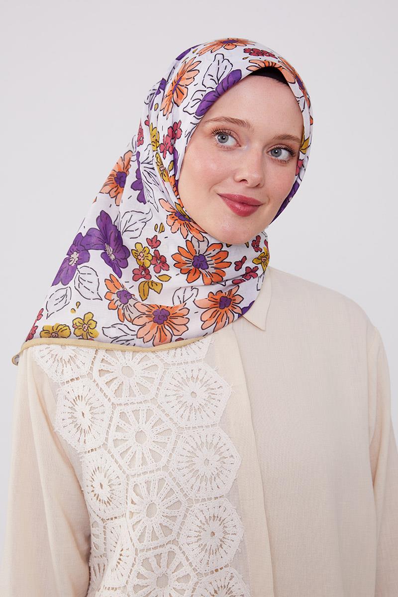 Fivescarf Eflatun Soft Cotton Eşarp