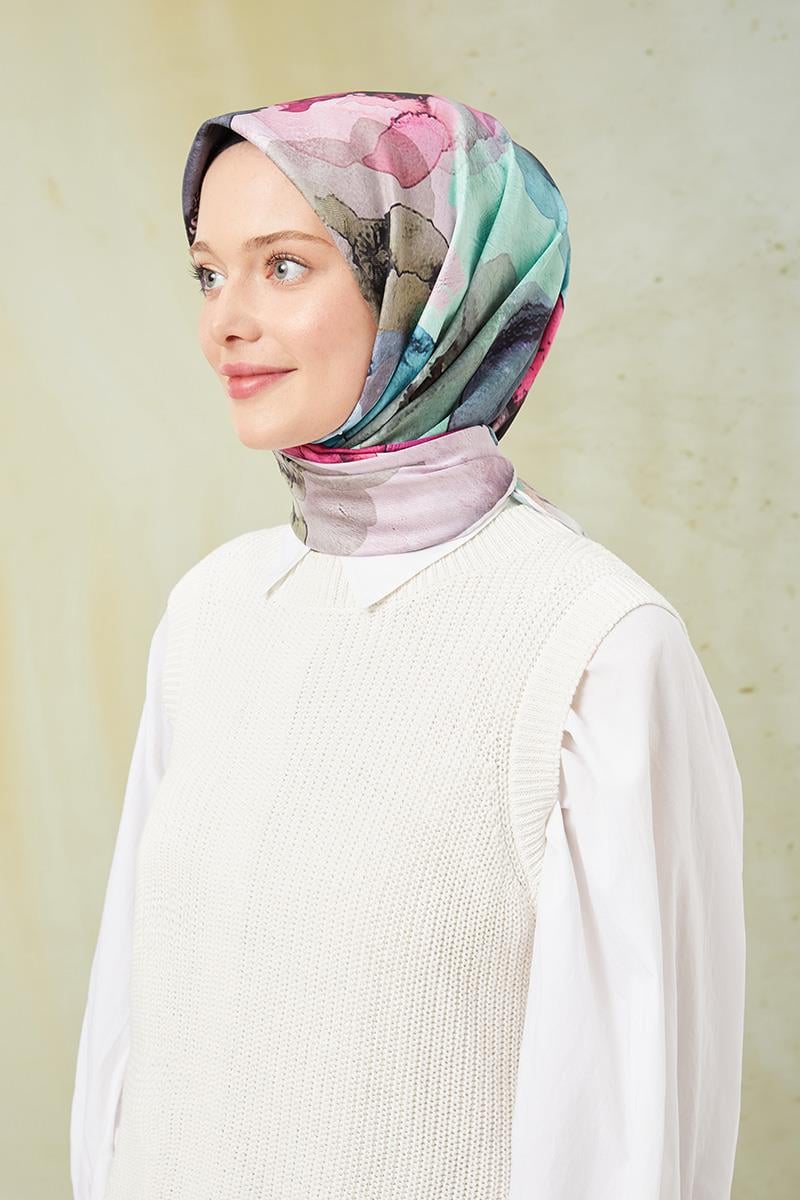 Fivescarf Ekru Twill Digital Eşarp