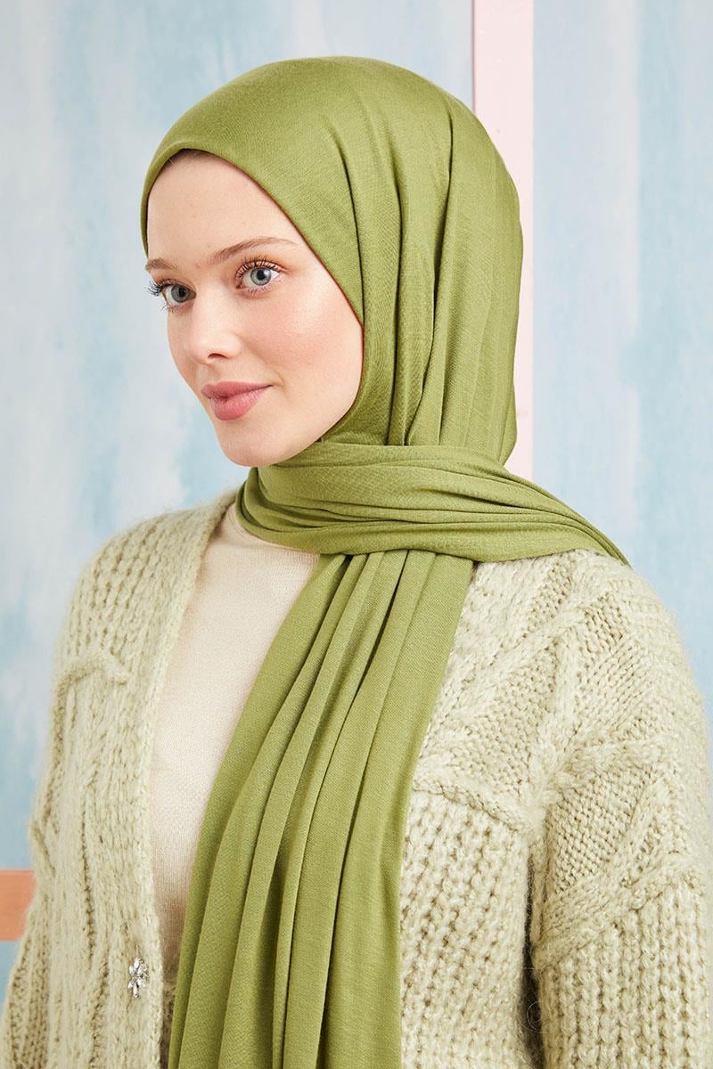 Fivescarf Fıstık Yeşili Five Penye Şal