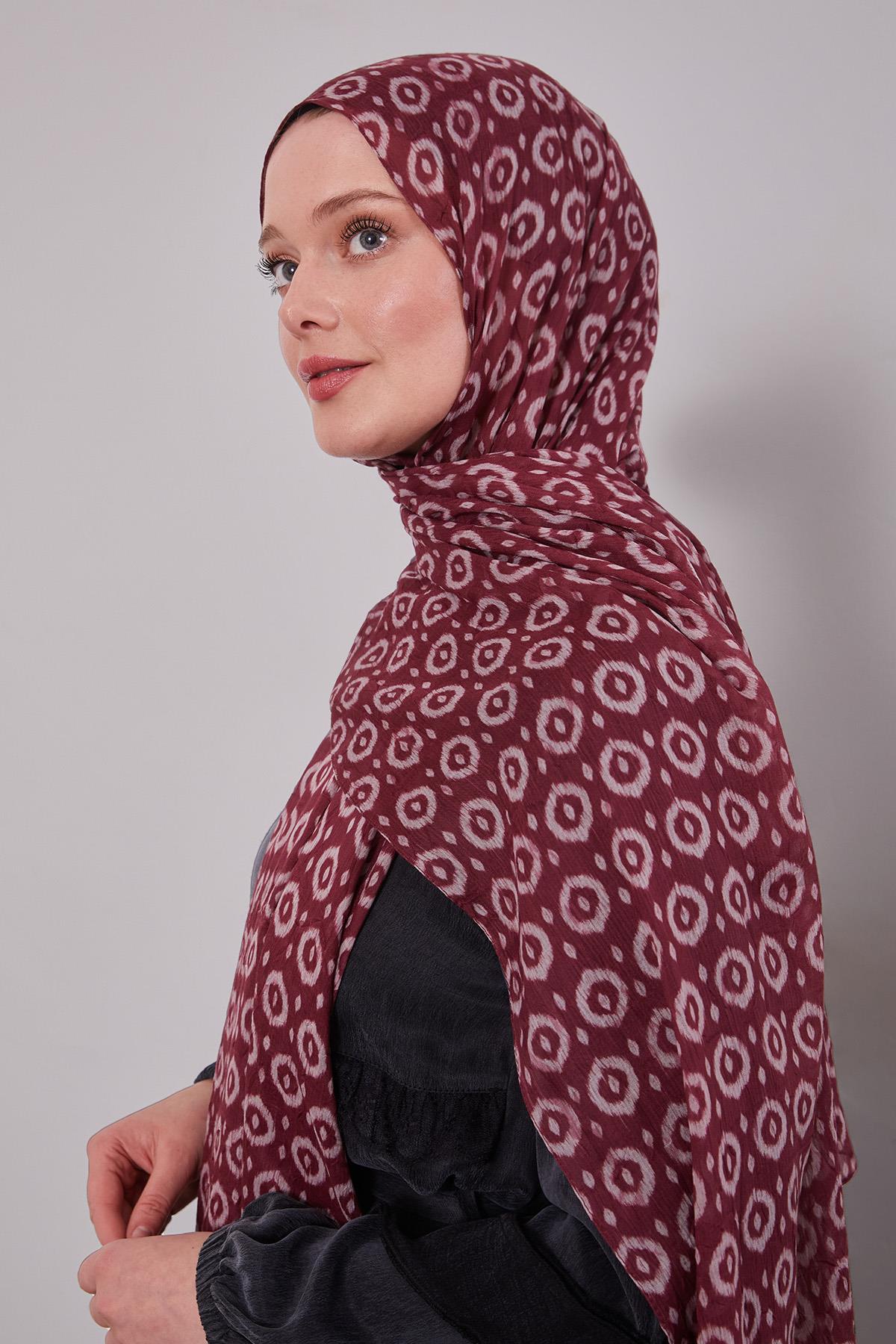 Fivescarf Fuşya Micro Desenli Craze Comfort Şal