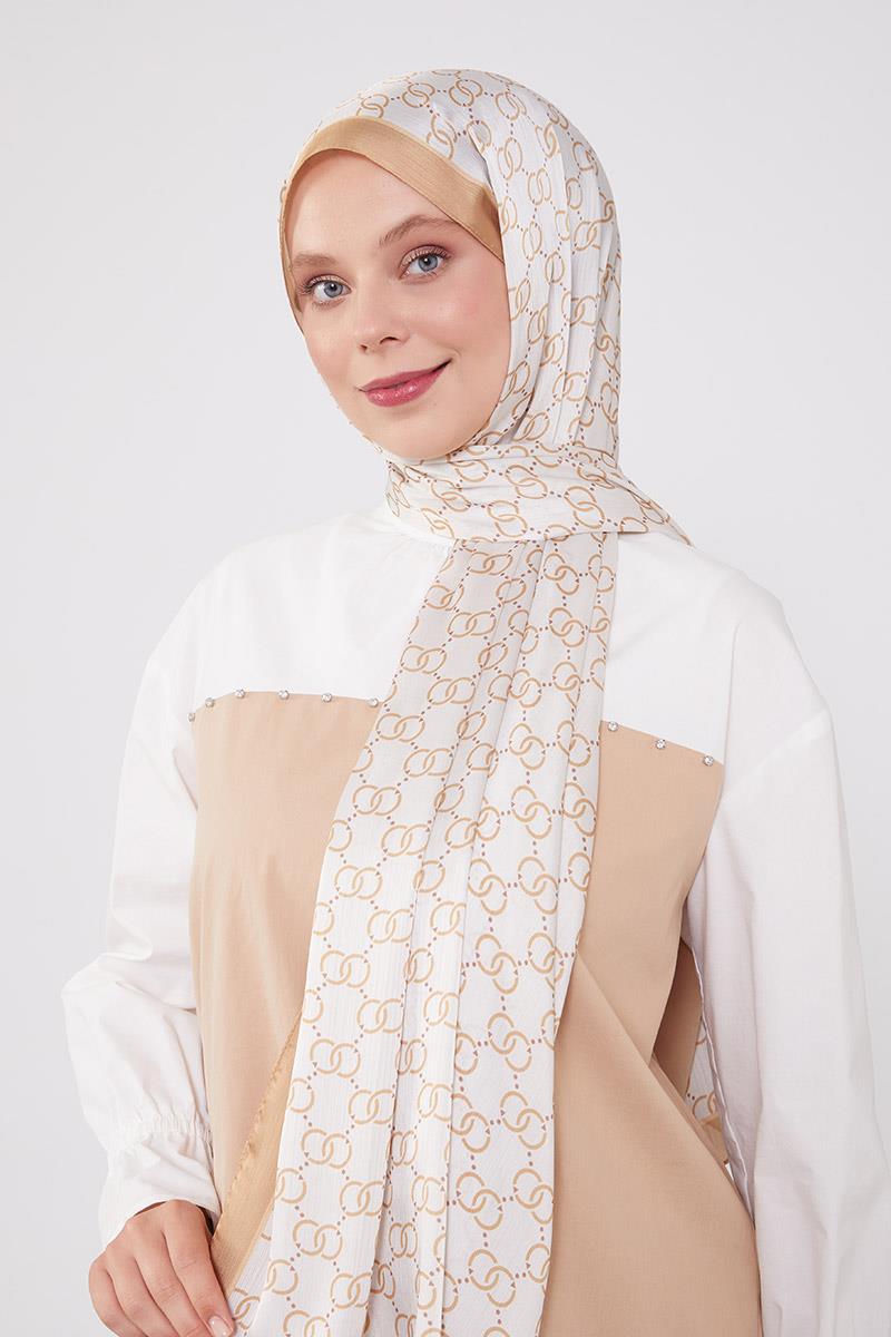 Fivescarf Gold Halka Desen Brand Şal