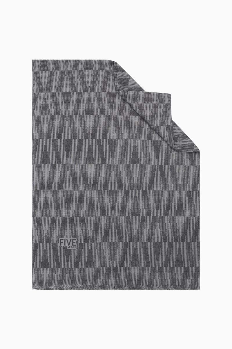 Fivescarf Gri Relax Piramit Şal