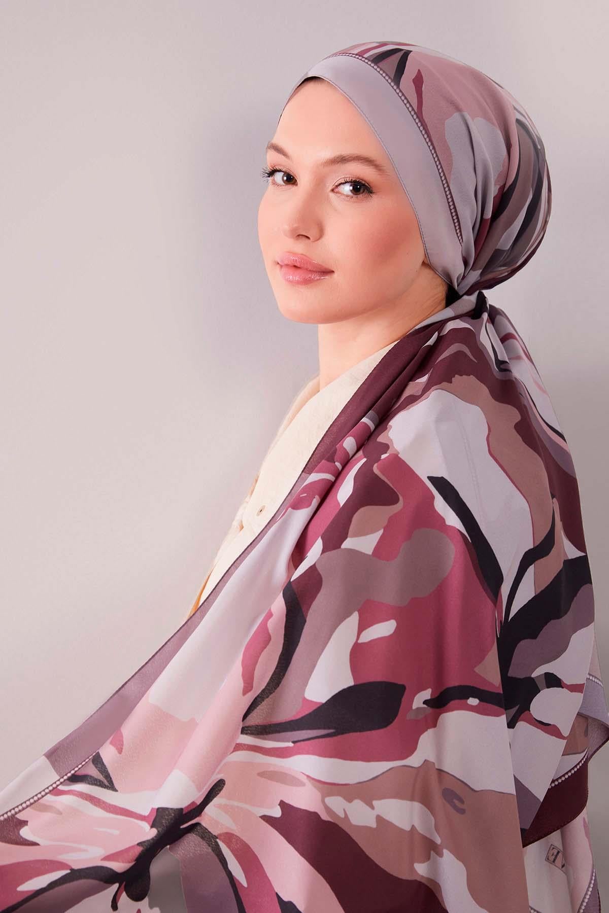Fivescarf Gül Kurusu Fırça Desen Moos Chrep Şal