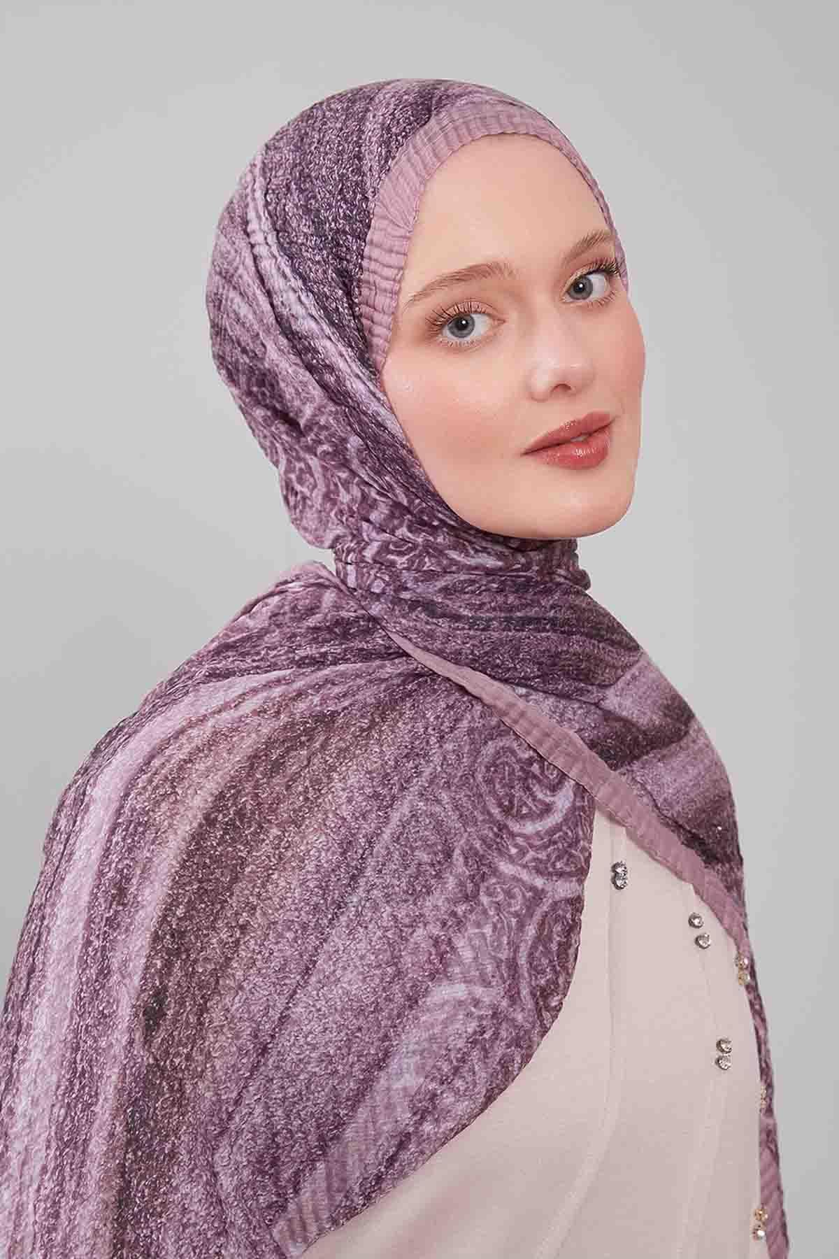 Fivescarf Gül Kurusu Karışık Müslin Cotton Şal