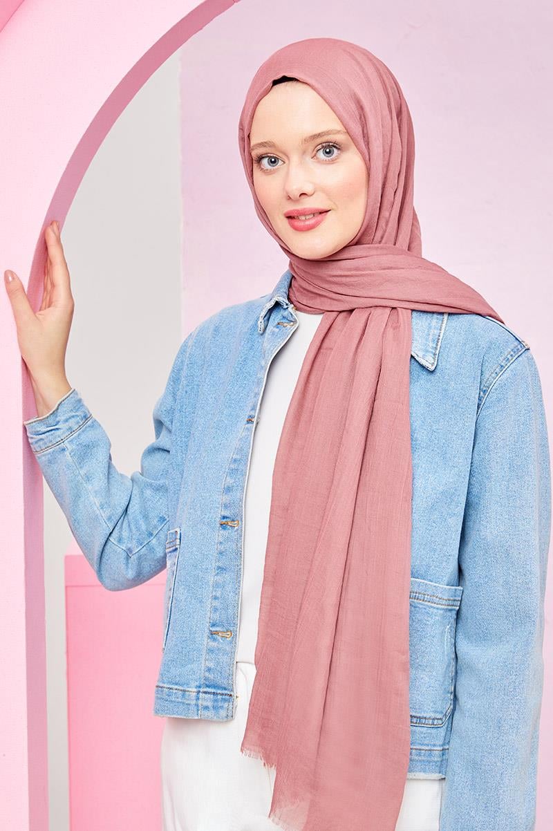 Fivescarf Gül Kurusu Olay Pamuk Şal