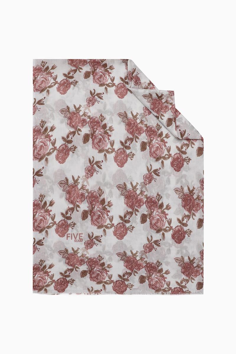 Fivescarf Gül Kurusu Relax Büyük Çiçekli Şal
