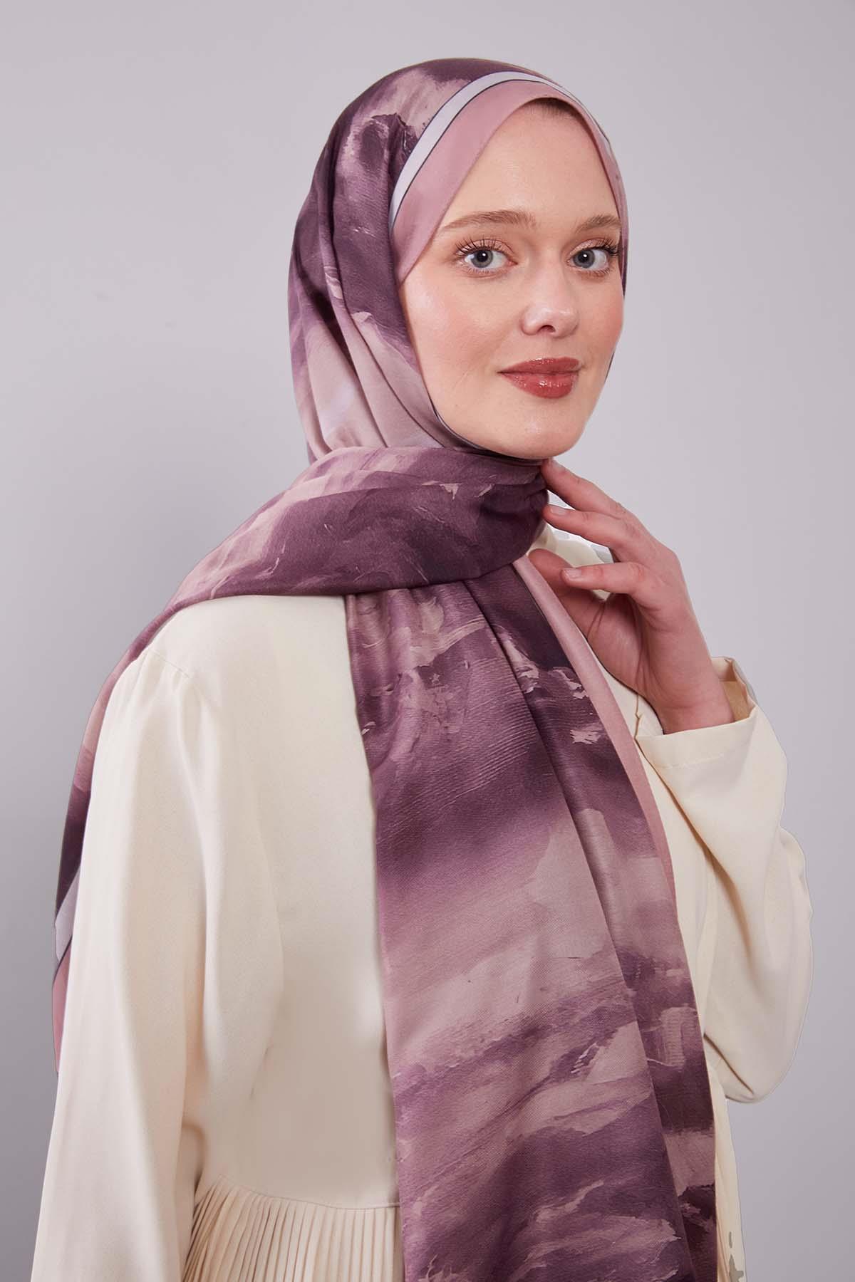 Fivescarf Gül Kurusu Soyut Desen Clover Şal