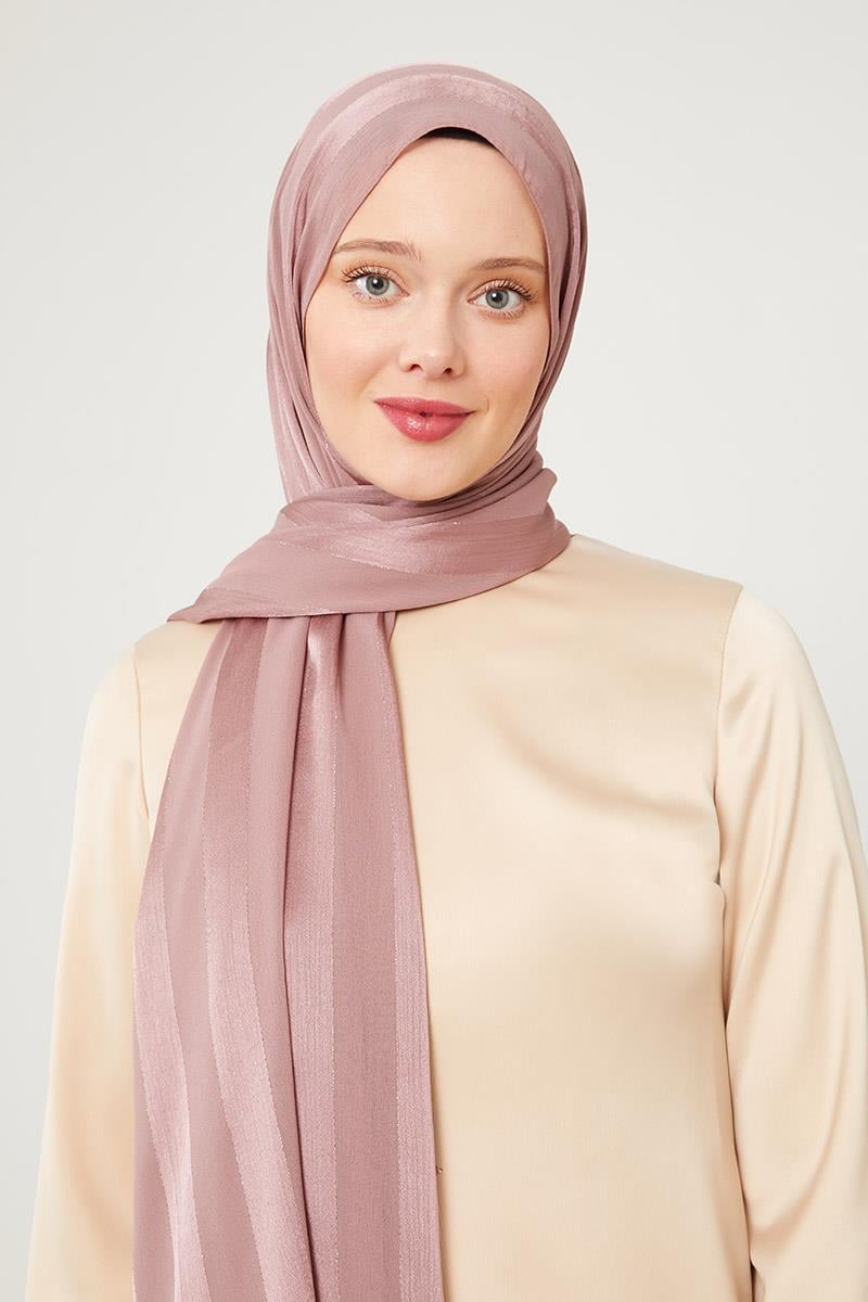 Fivescarf Gül Sim Şeritli Tokyo Şal