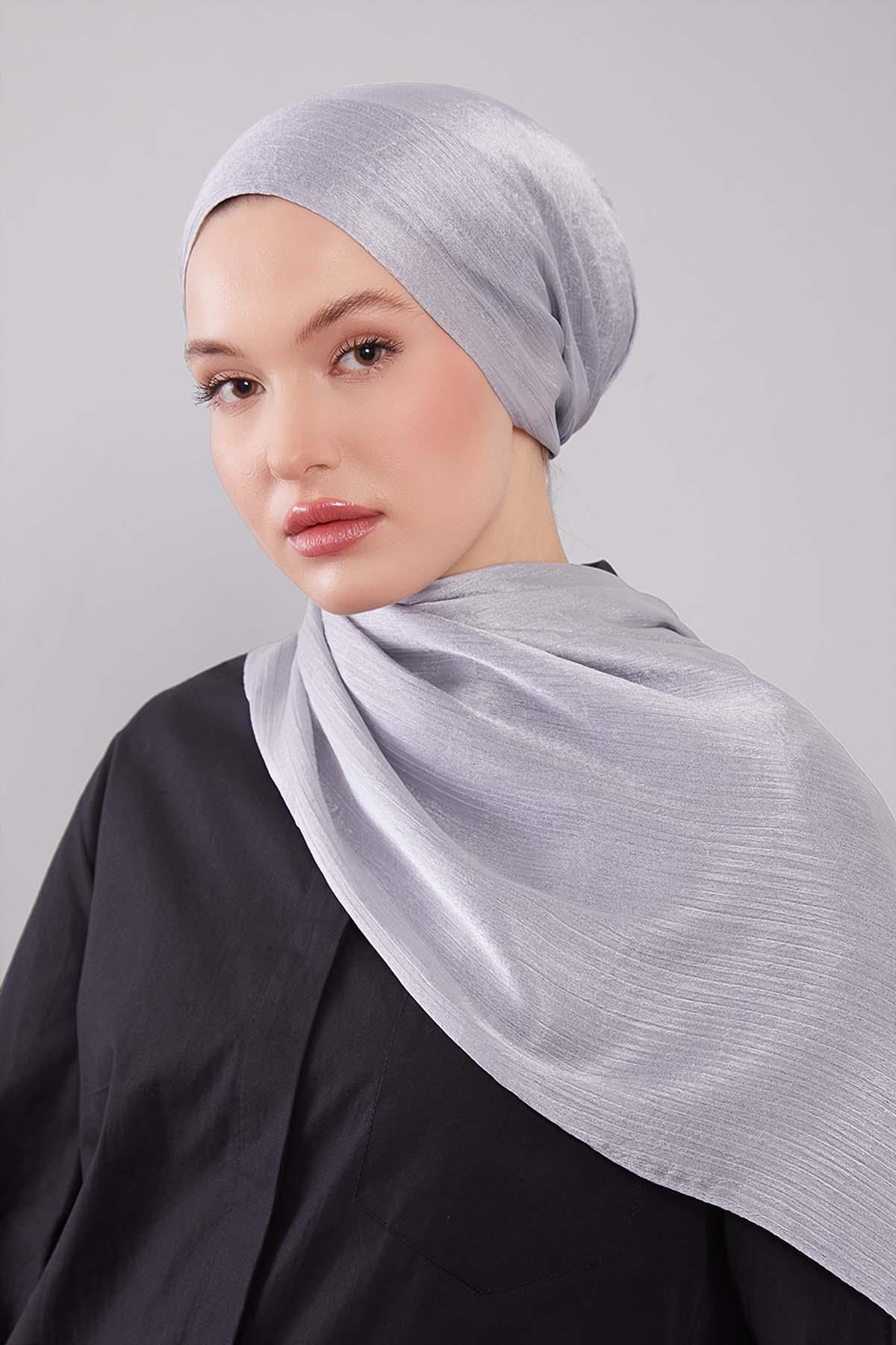 Fivescarf Gümüş Janjan Abiye Şal