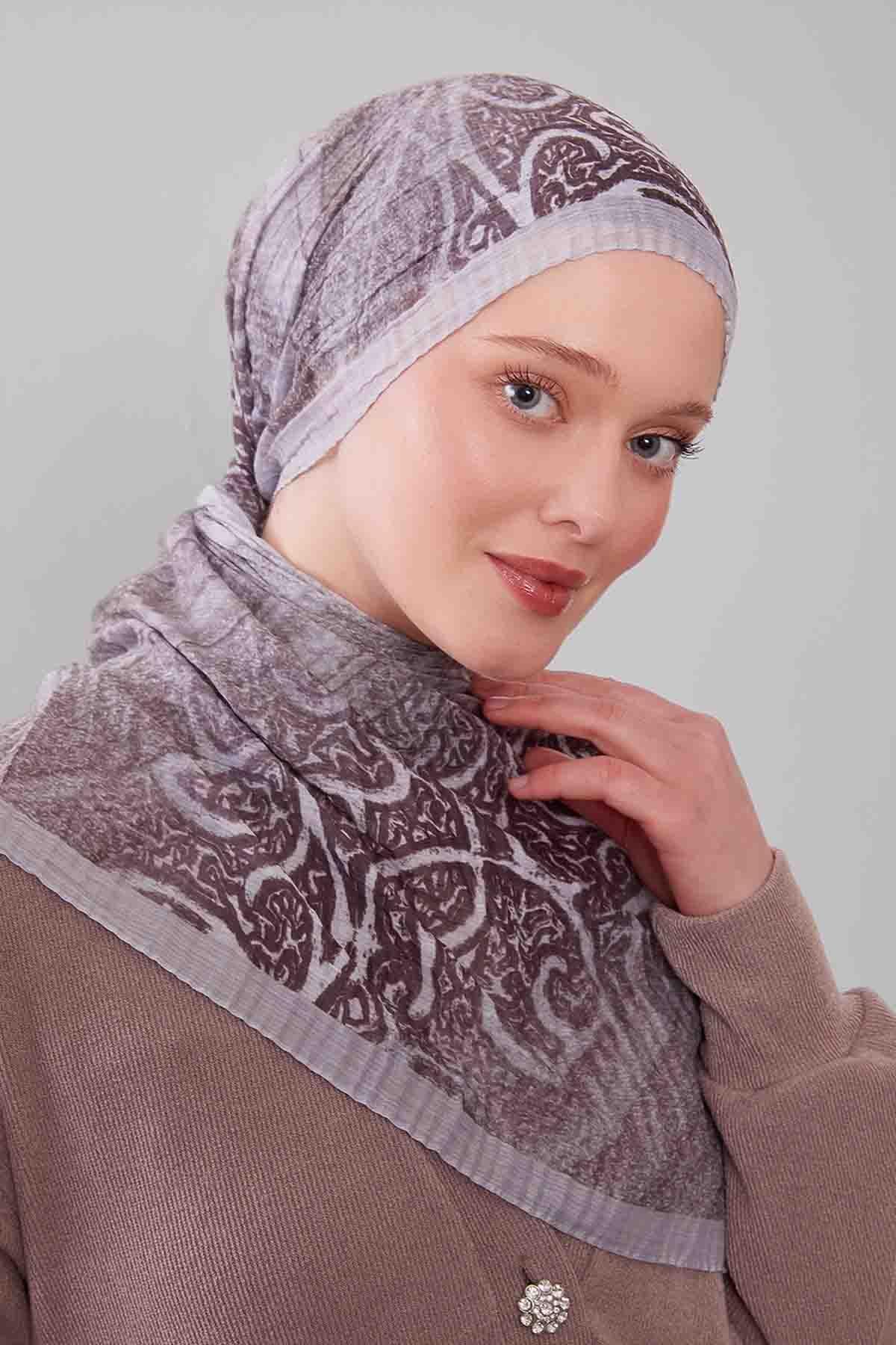 Fivescarf Gümüş Karışık Müslin Cotton Şal