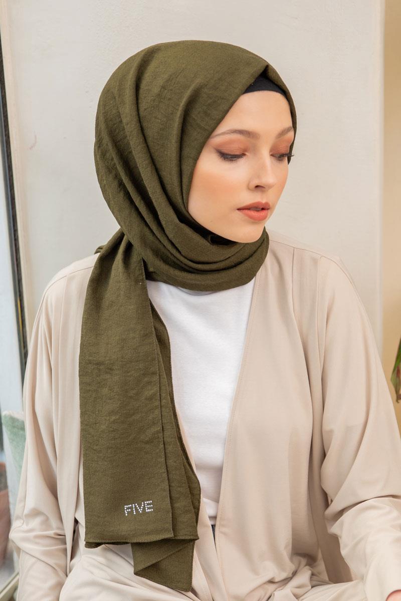 Fivescarf Haki Junset Şal