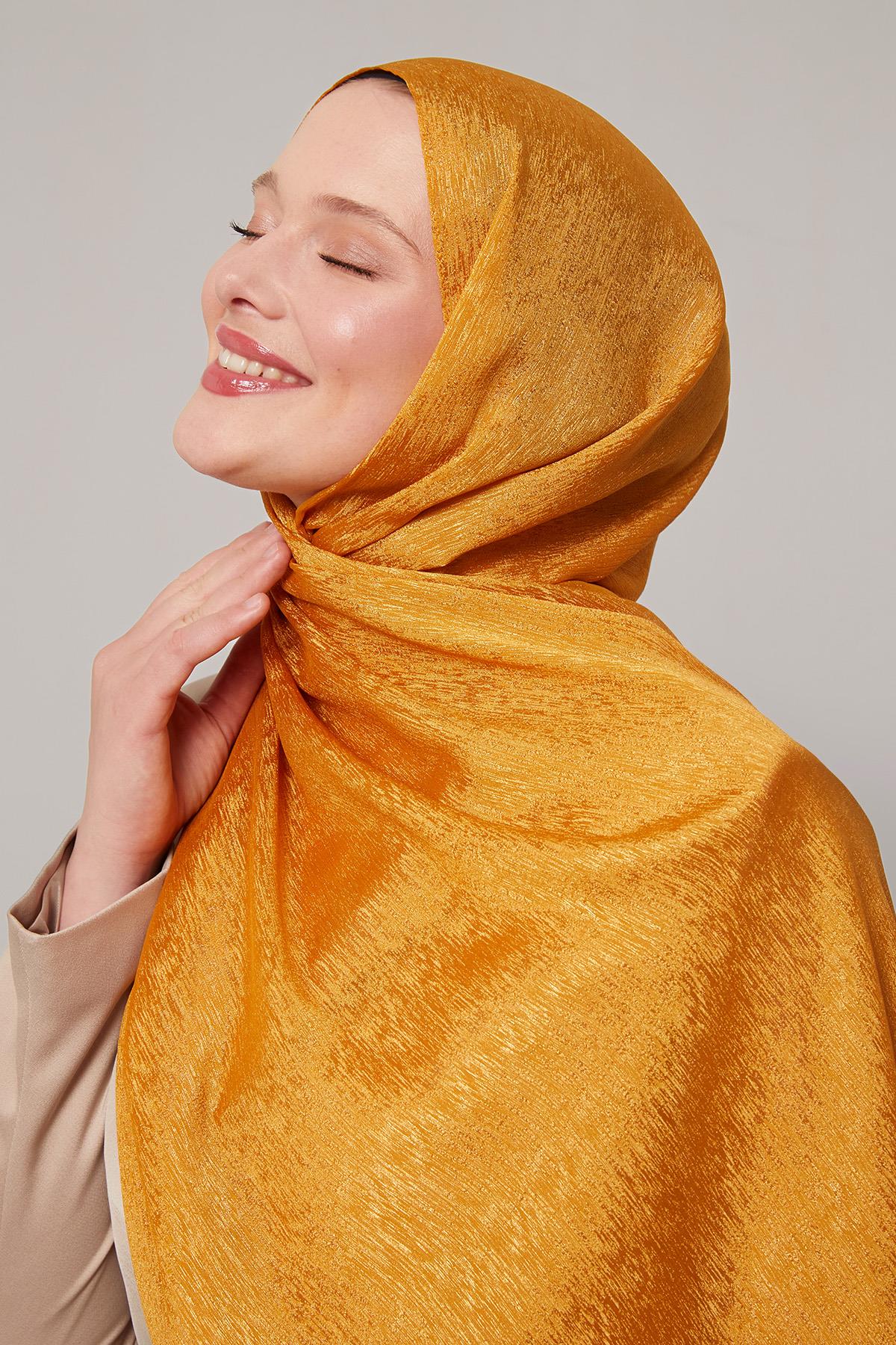 Fivescarf Hardal Simli Diamond Şal