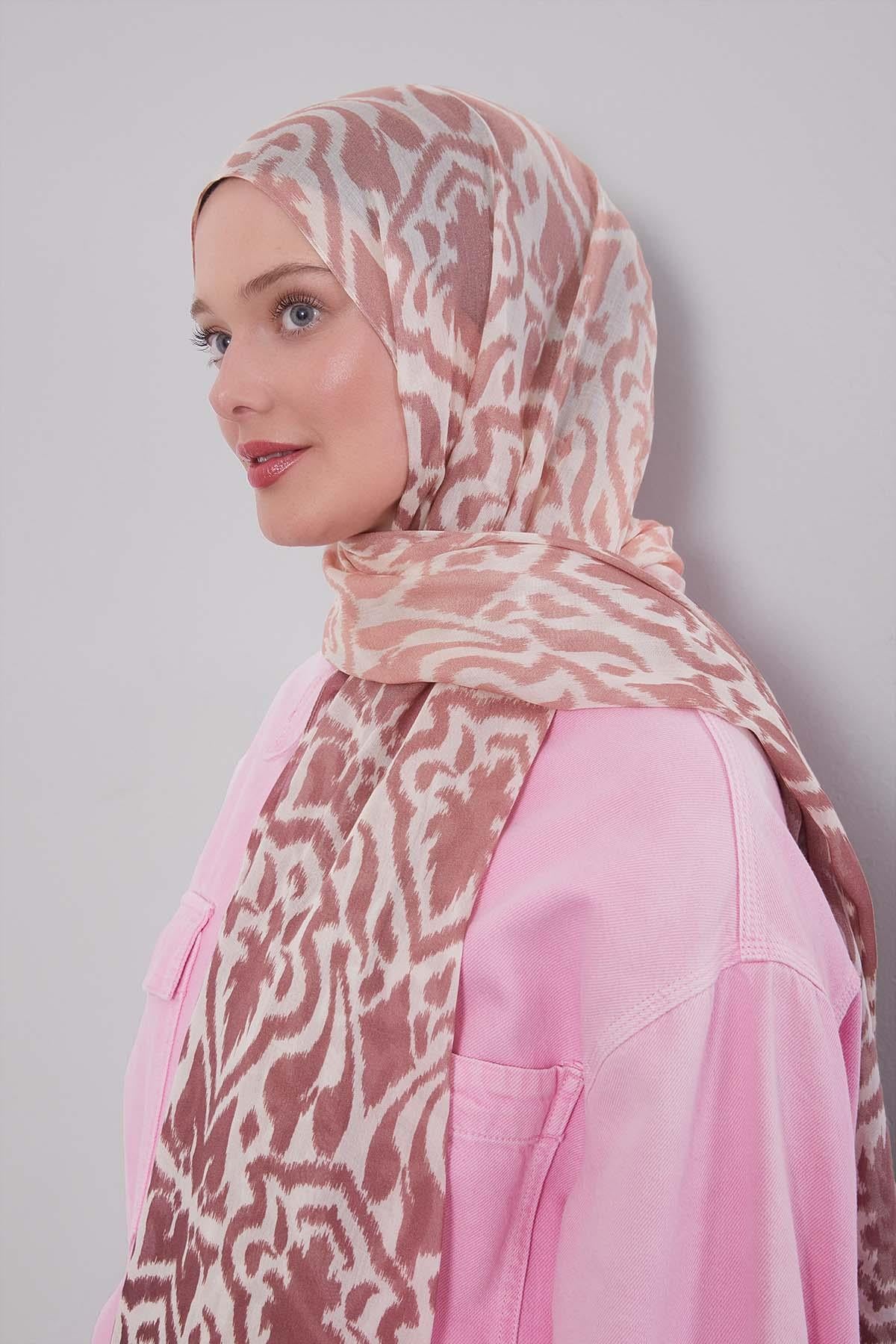 Fivescarf Kiremit Renk Geçişli Vivian Şal