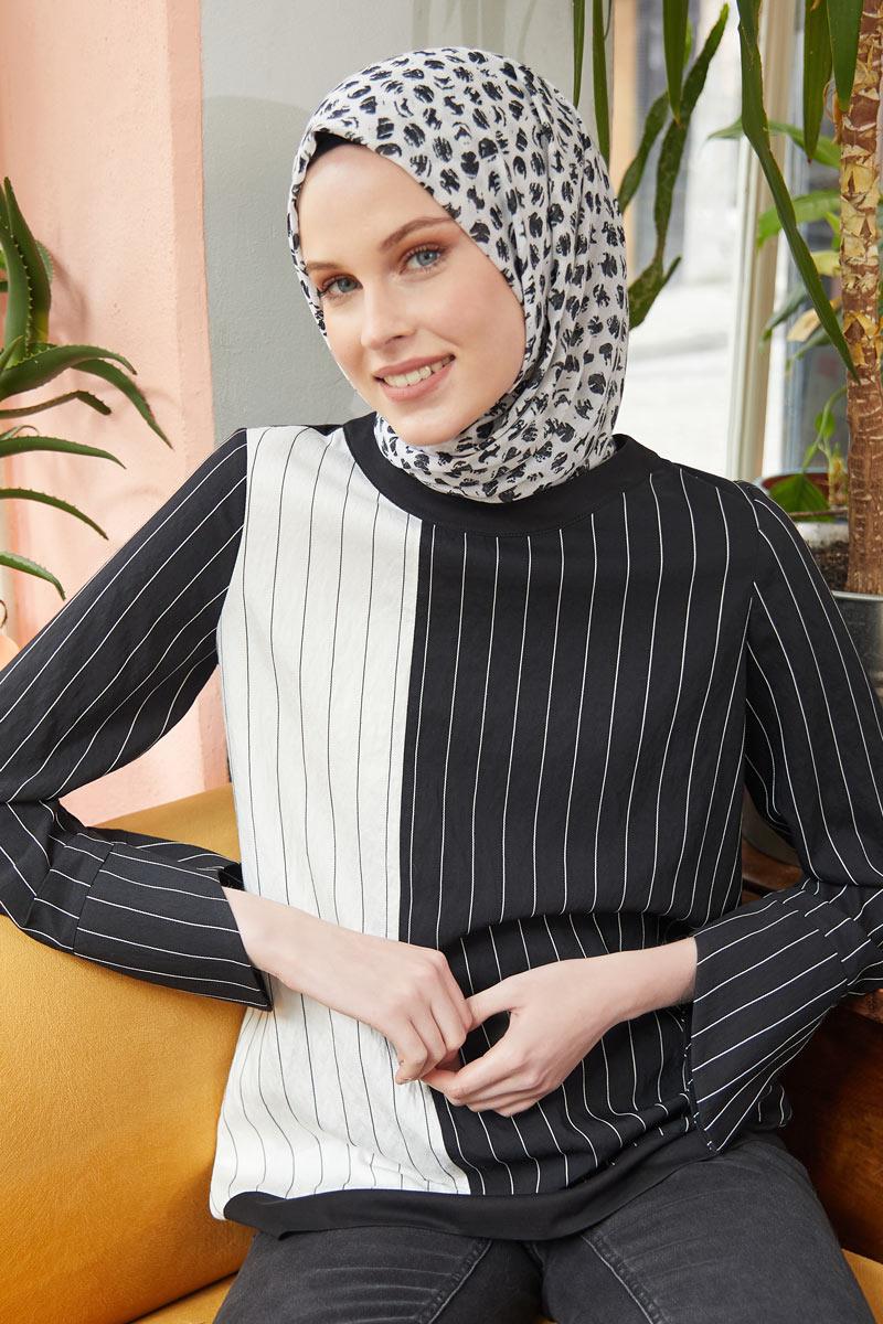 Fivescarf Kırık Beyaz Relax Fırça Puantiye Şal