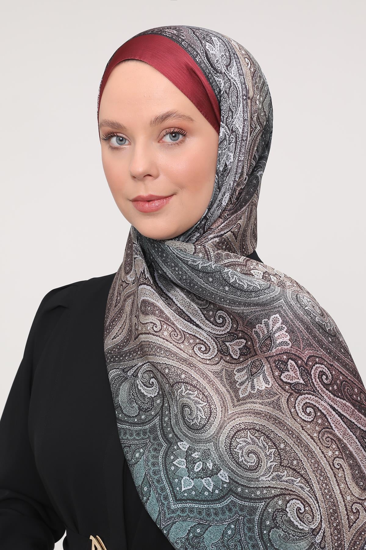 Fivescarf Kırmızı Gölgeli Desen Brand Şal