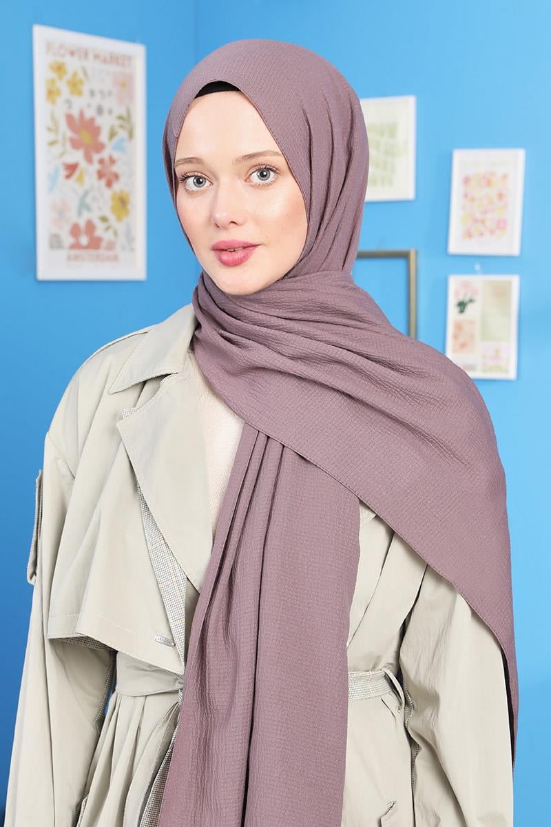 Fivescarf Koyu Eflatun Harmoni Şal