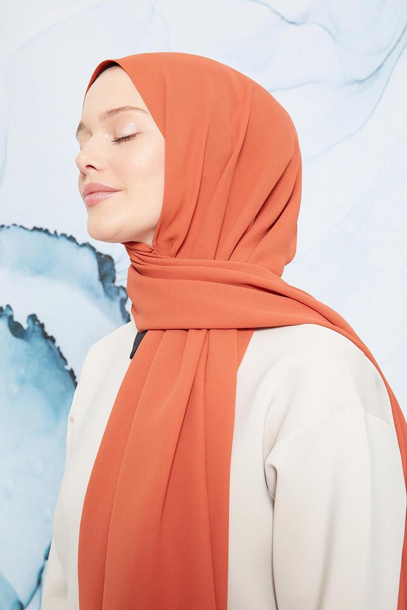 Fivescarf Koyu Kiremit Otto Şal
