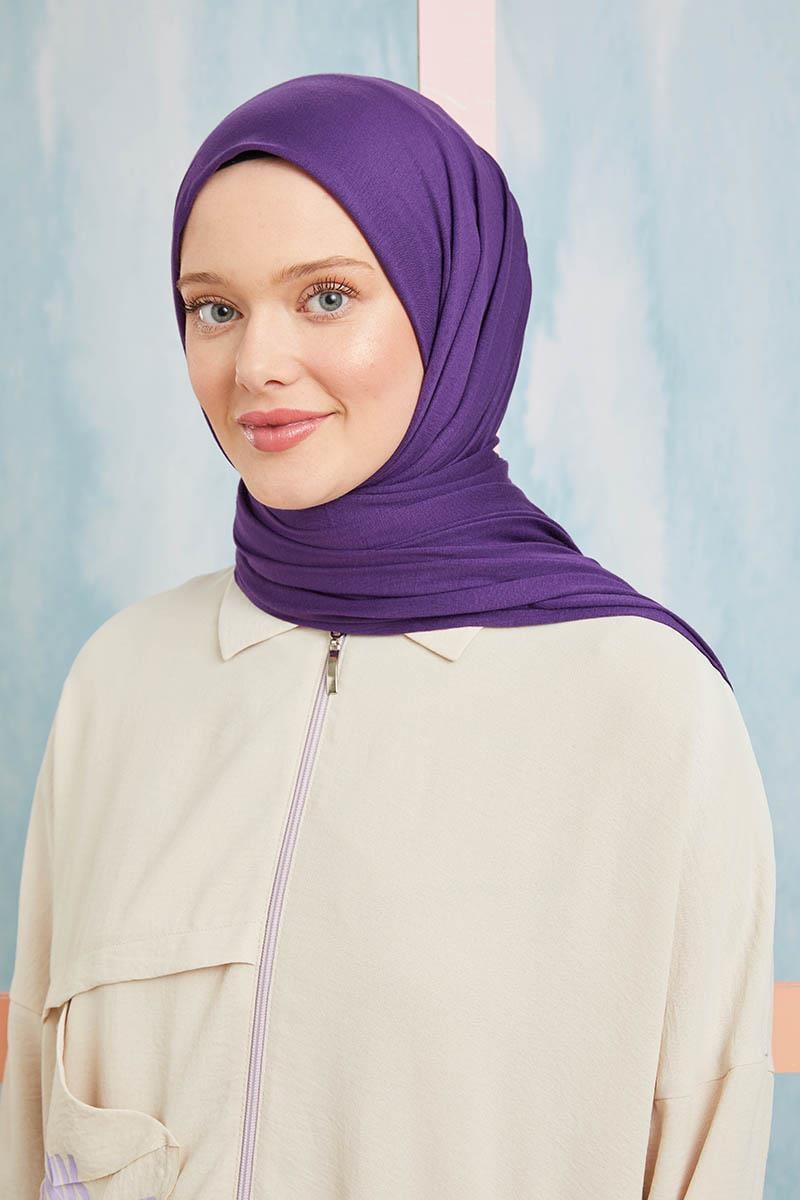 Fivescarf Koyu Menekşe Five Penye Şal