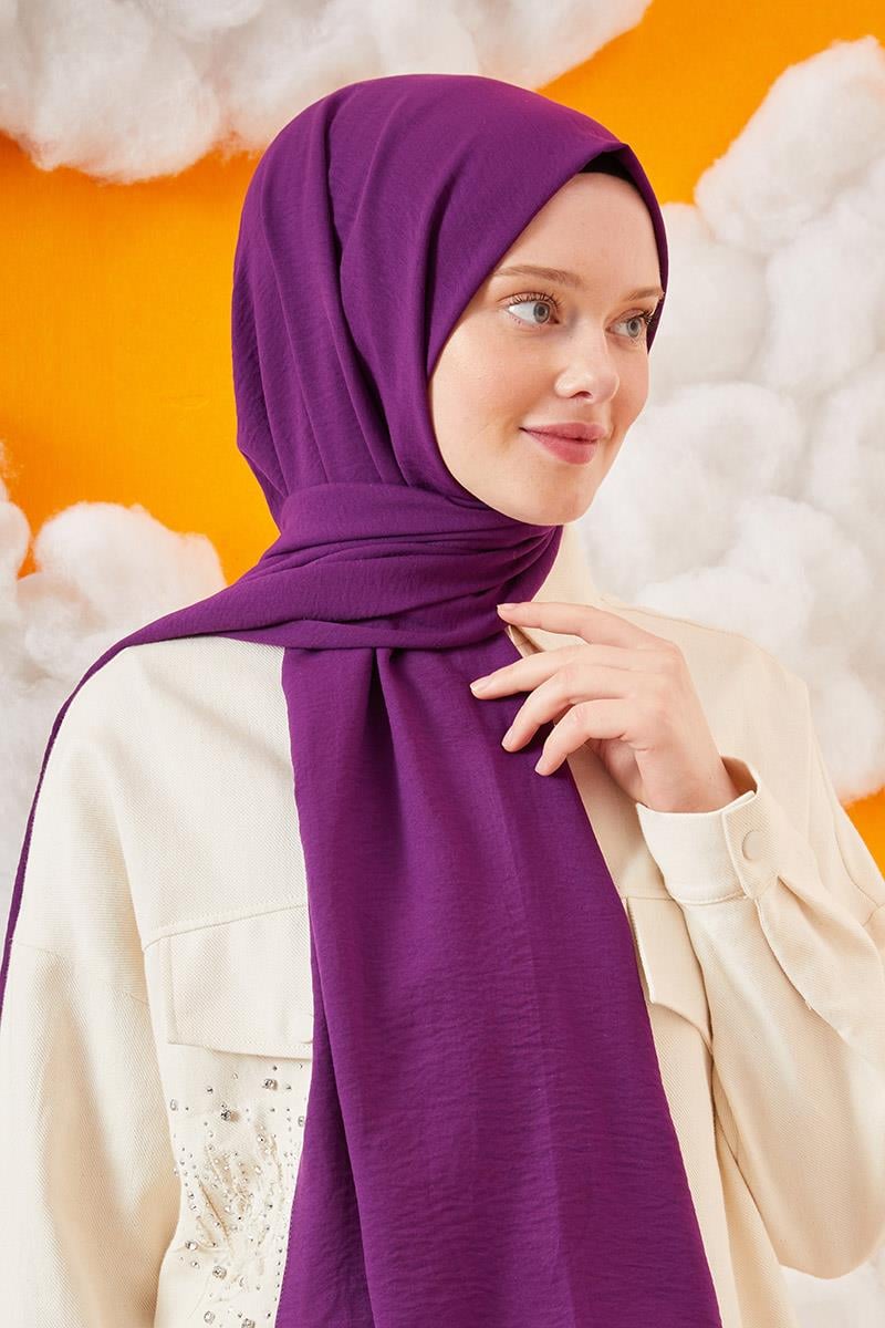Fivescarf Koyu Menekşe Pamuk Cazz Şal