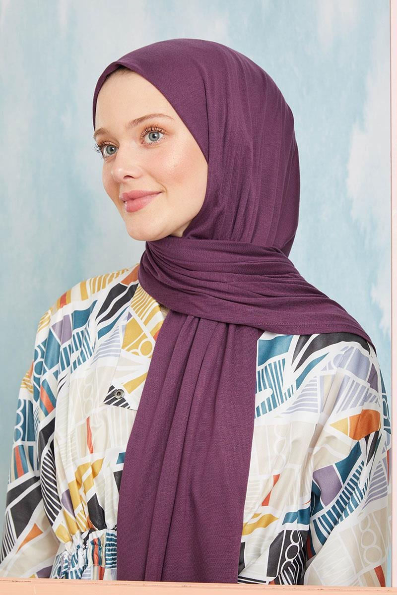 Fivescarf Koyu Mor Five Penye Şal