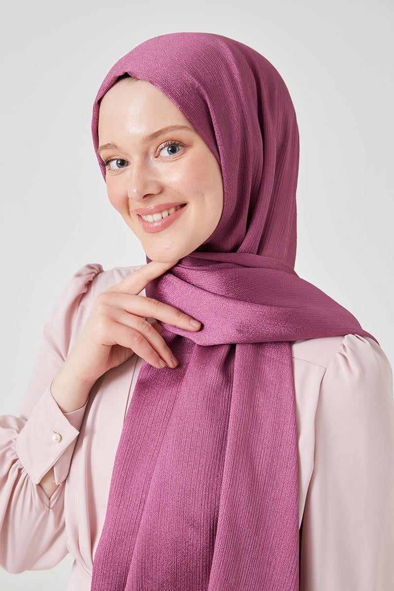 Fivescarf Koyu Pembe Crystal Şal