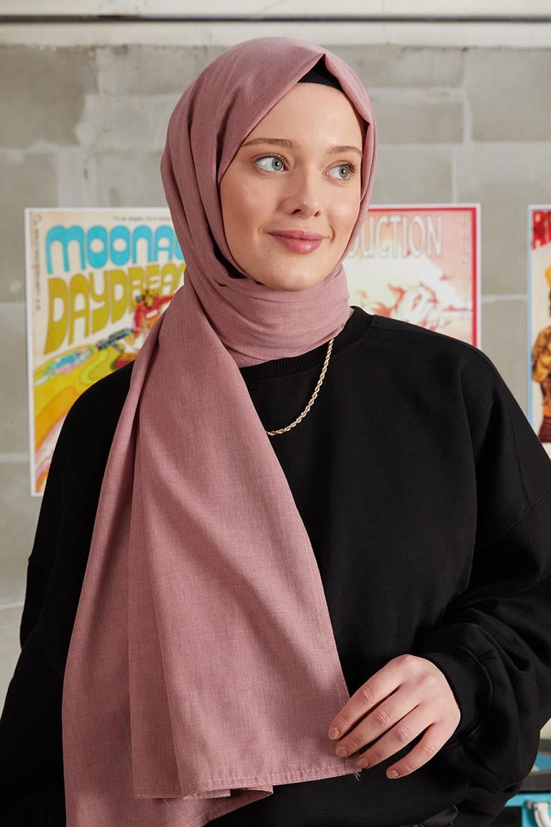 Fivescarf Koyu Pudra Harman Şal