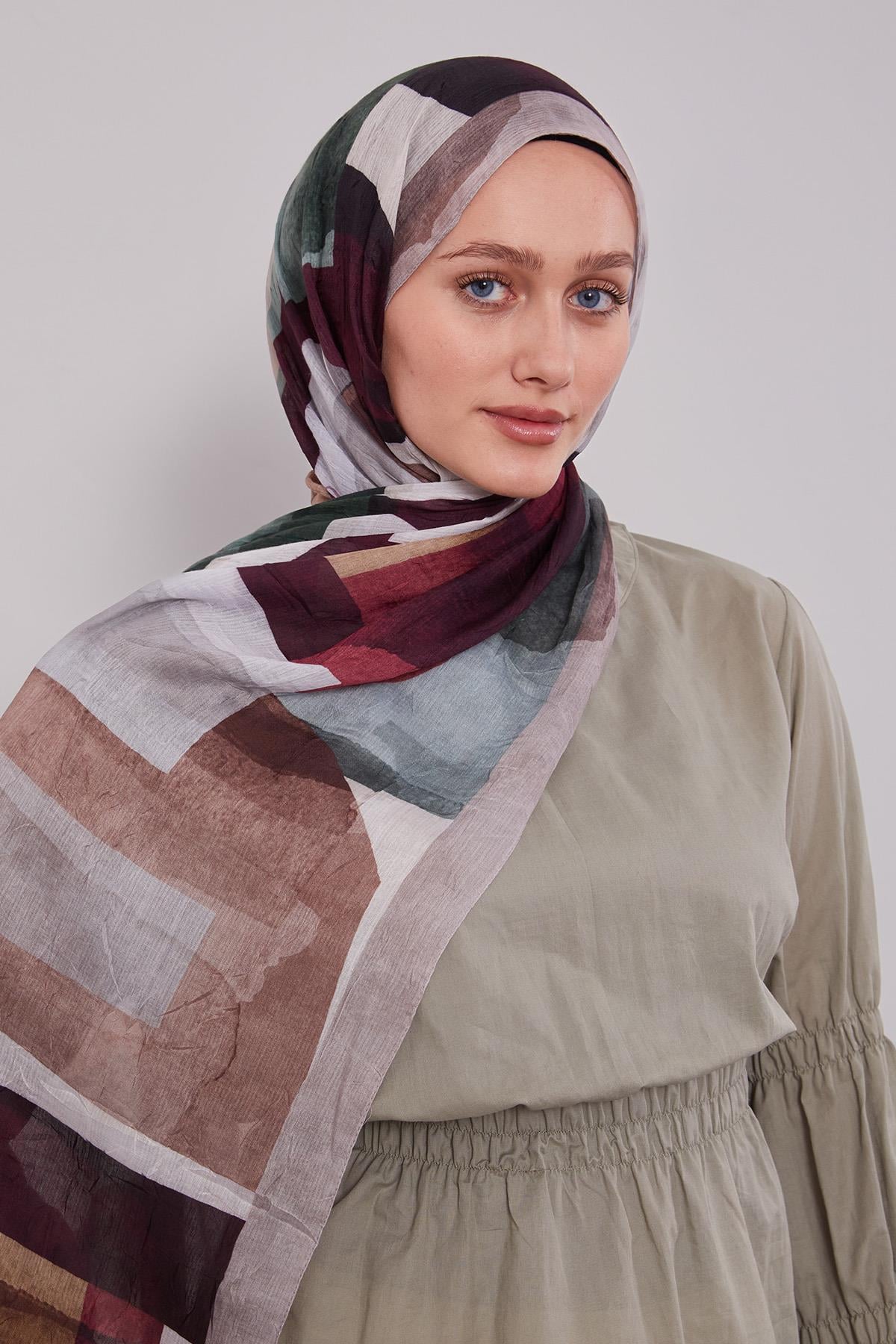 Fivescarf Kum Geometrik Desen Craze Comfort Şal