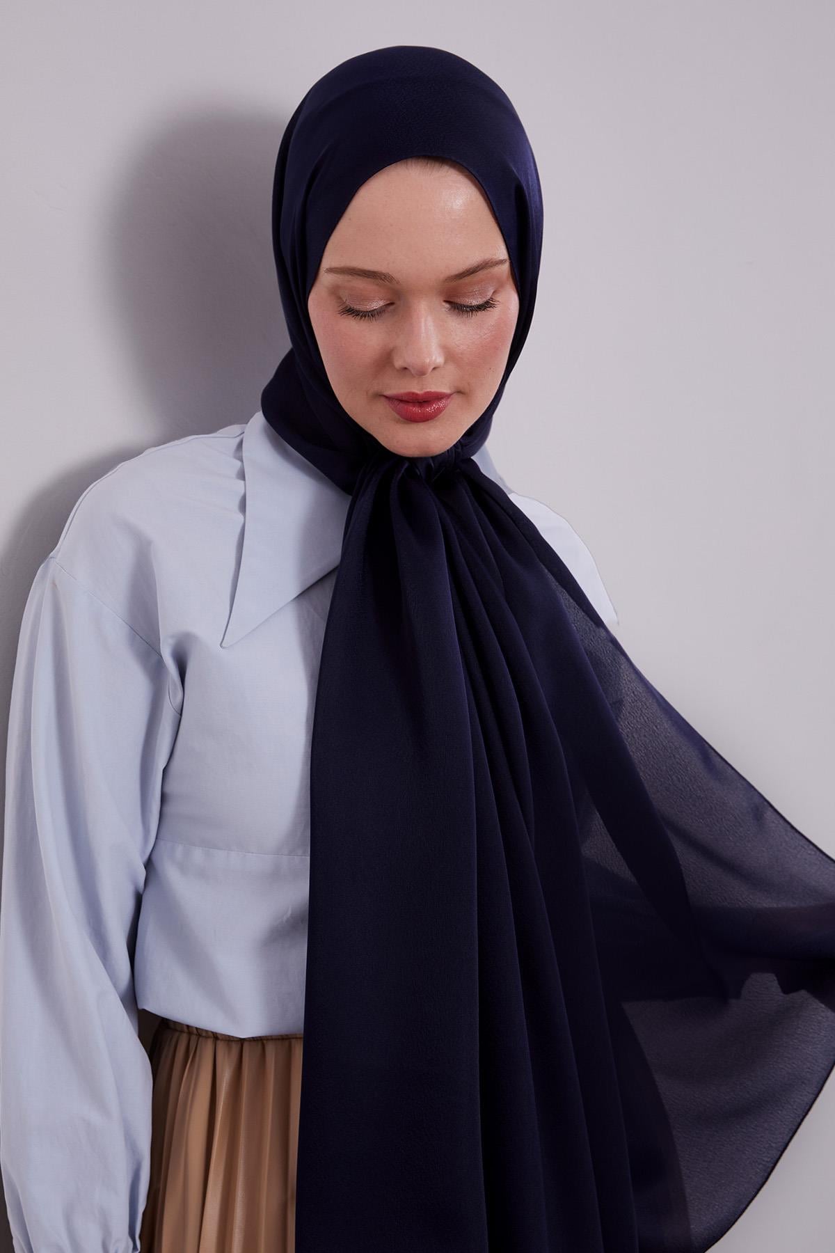 Fivescarf Lacivert Düz Purple Şal