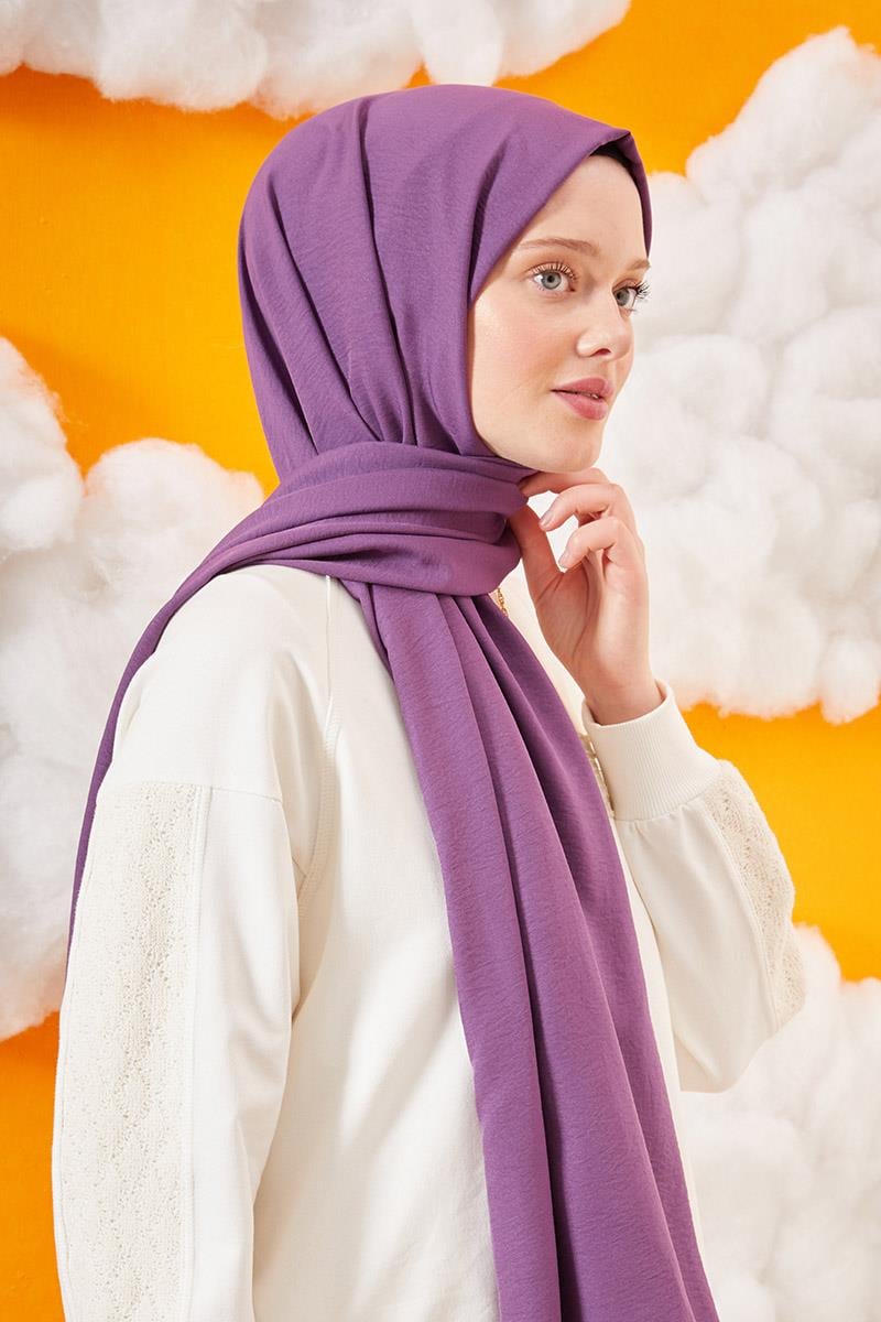 Fivescarf Menekşe Pamuk Cazz Şal