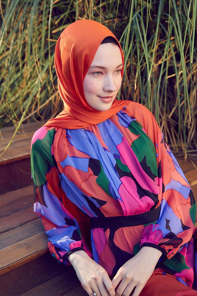 Fivescarf Mercan Brillant Abiye Şal