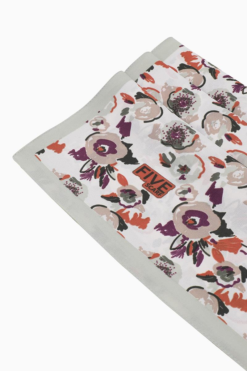 Fivescarf Mint Yeşili Fulya Desen Krep Şal