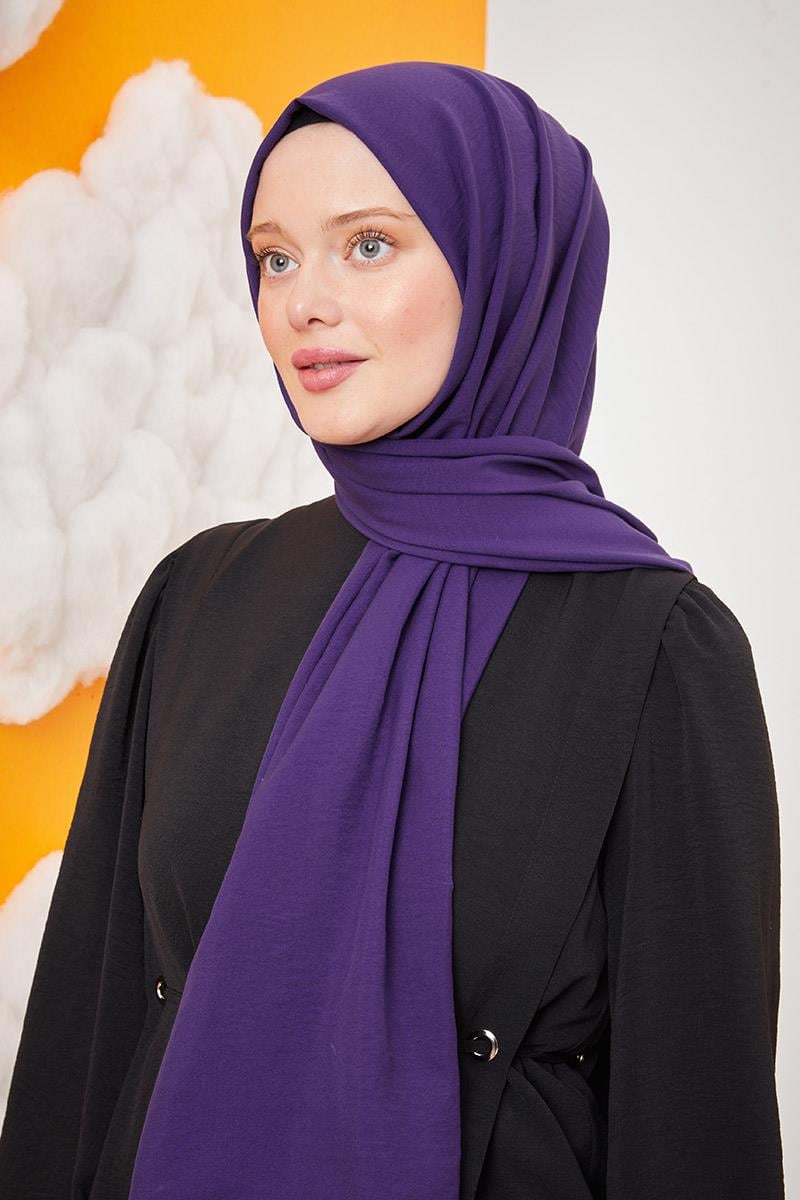 Fivescarf Mor Pamuk Cazz Şal