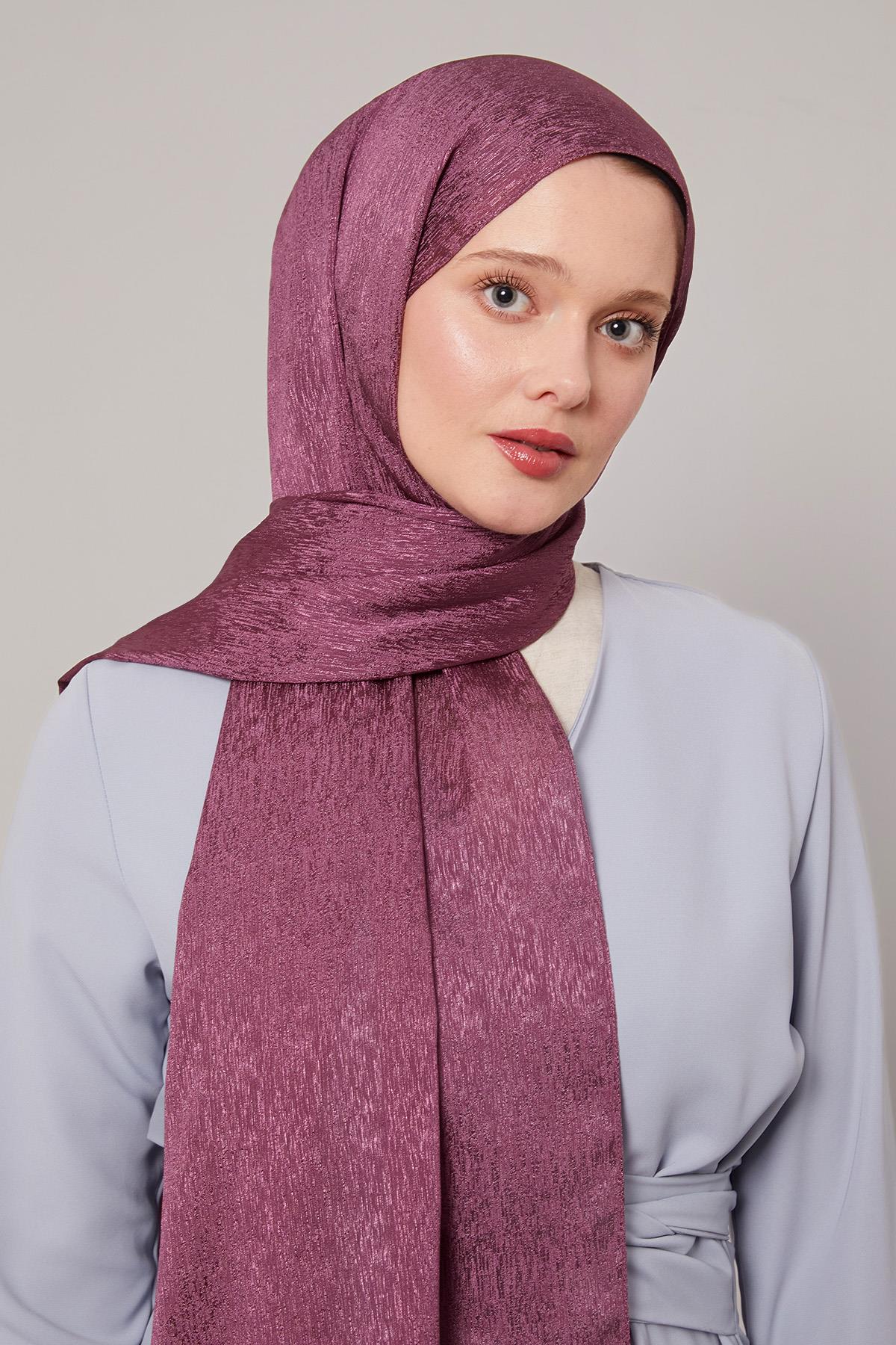 Fivescarf Mor Simli Diamond Şal