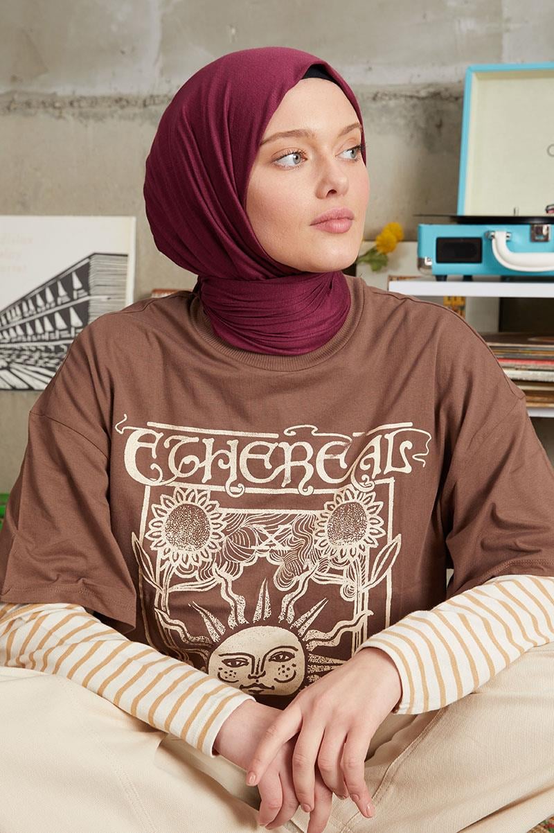 Fivescarf Mürdüm Five Penye Şal