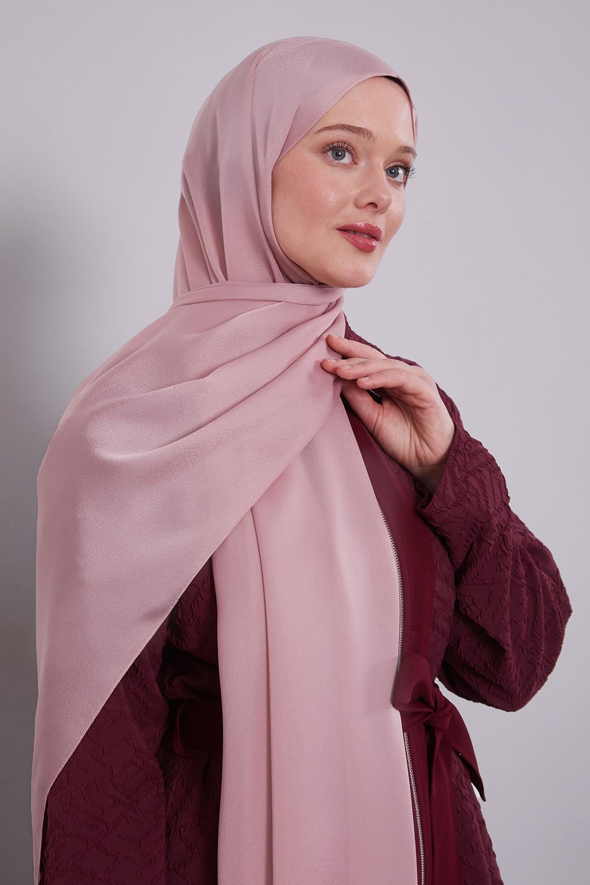 Fivescarf Pembe Düz Purple Şal