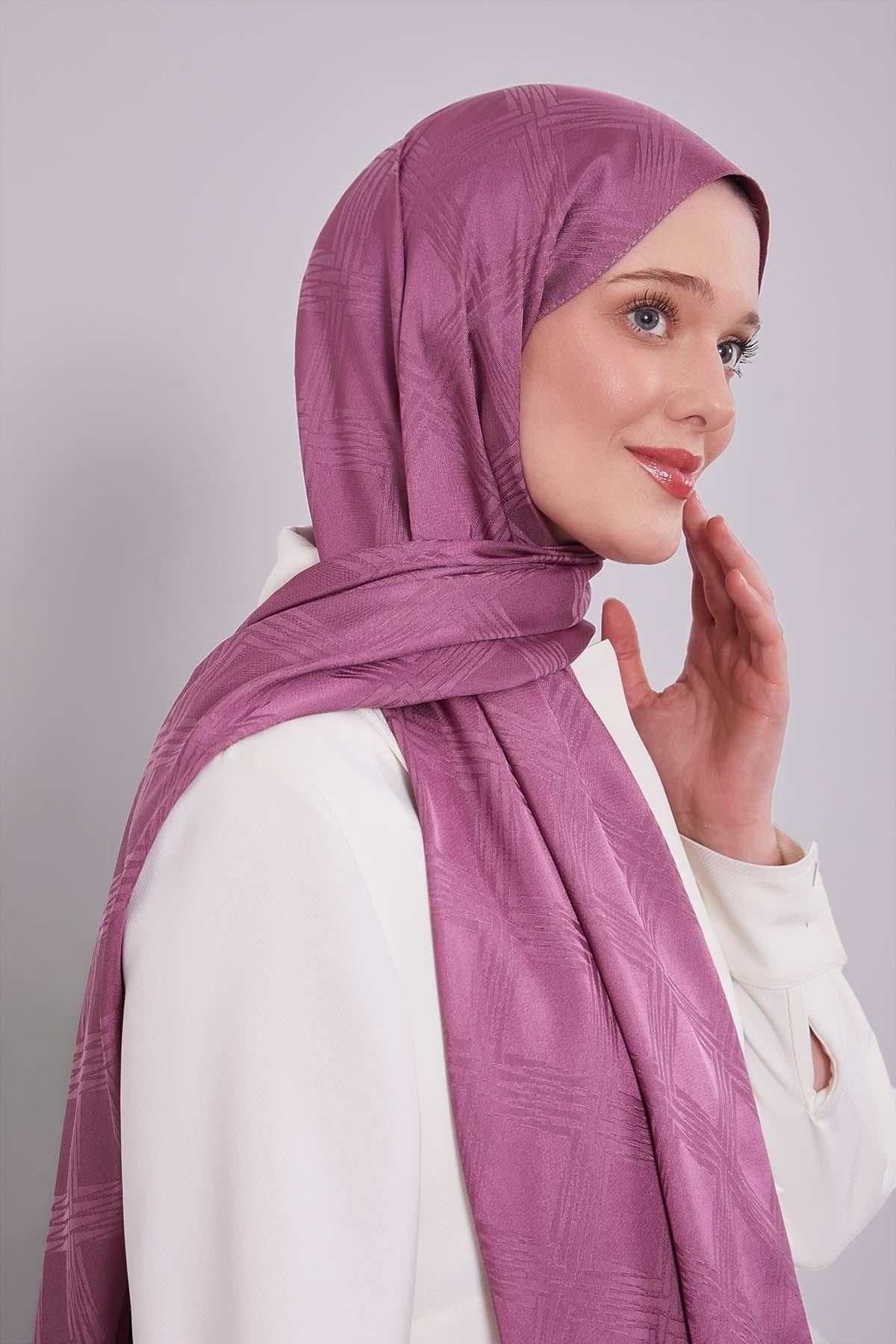 Fivescarf Pembe Jakar Şal